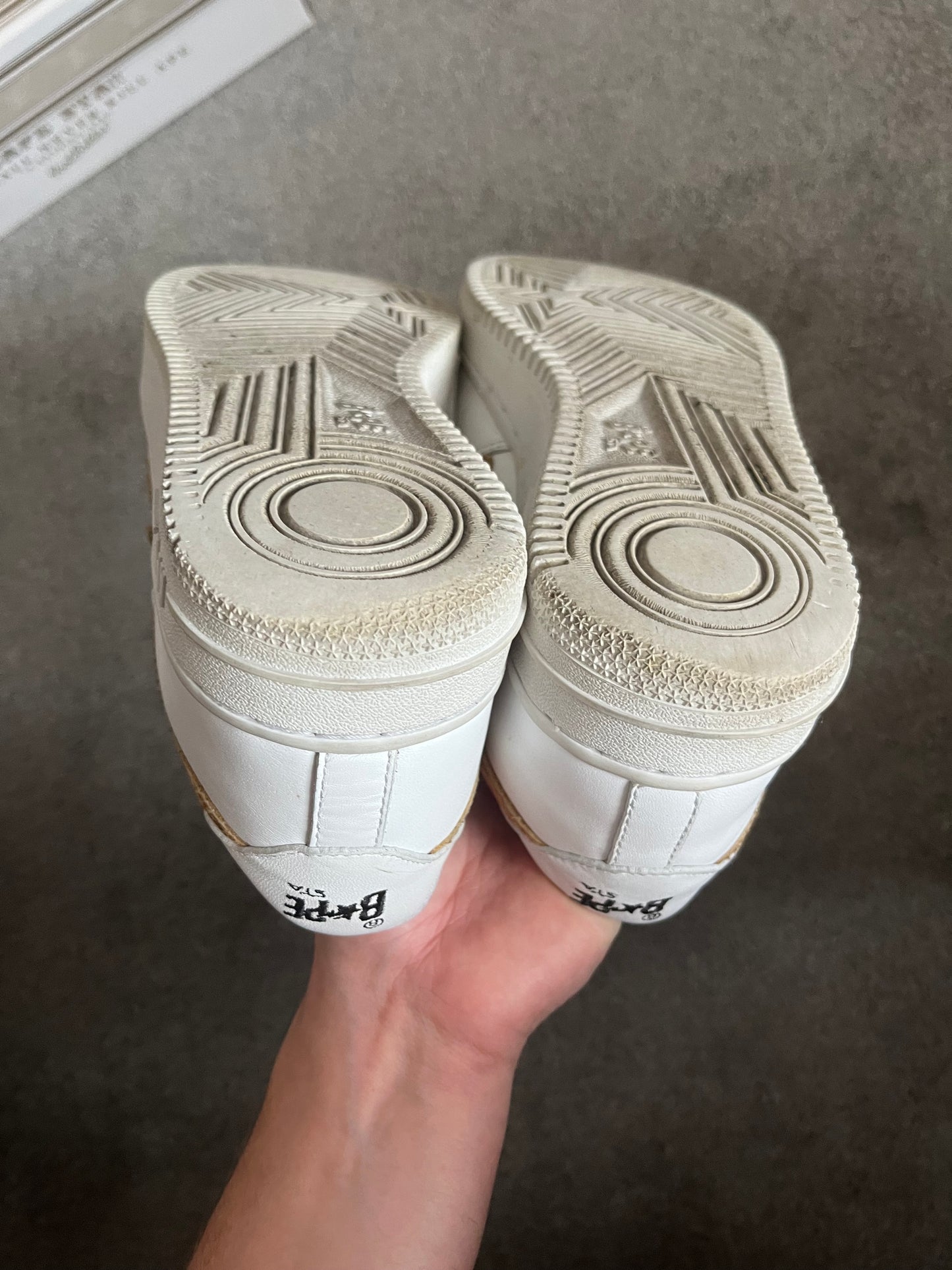 Bape Pony Hair White Leather 2004 Bapestas