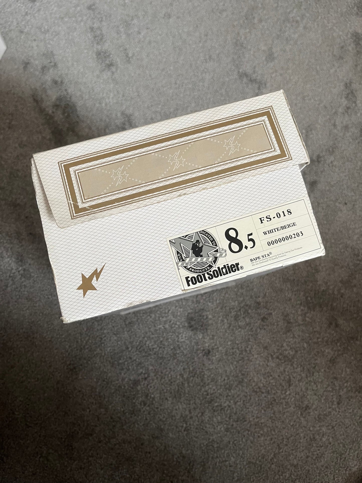 Bape Pony Hair White Leather 2004 Bapestas