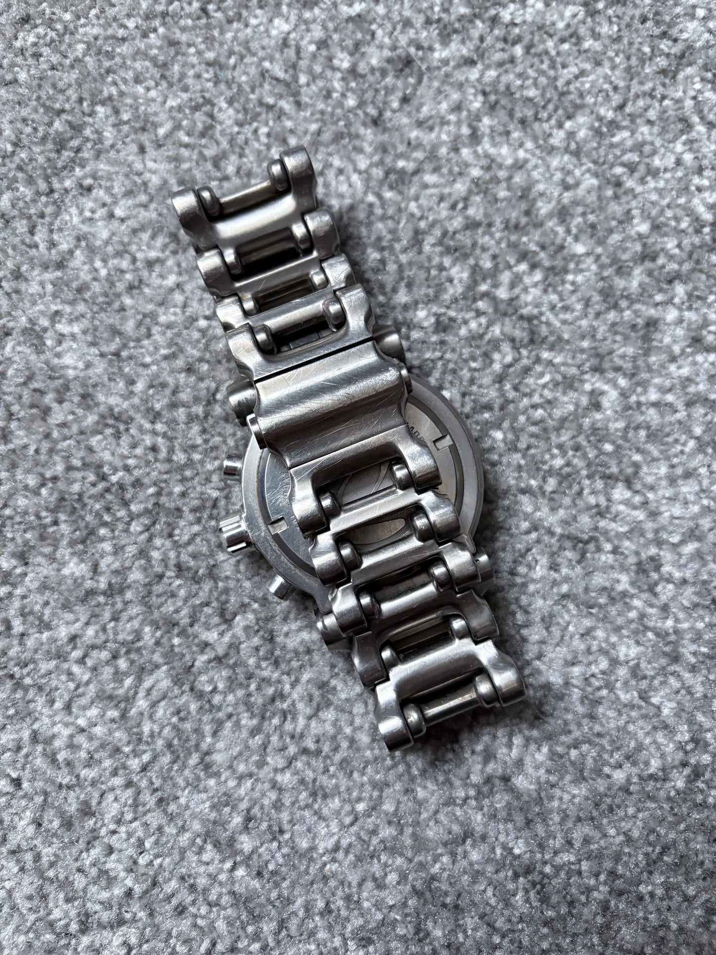 Oakley Hollow Point Orange Dial Titanium Watch