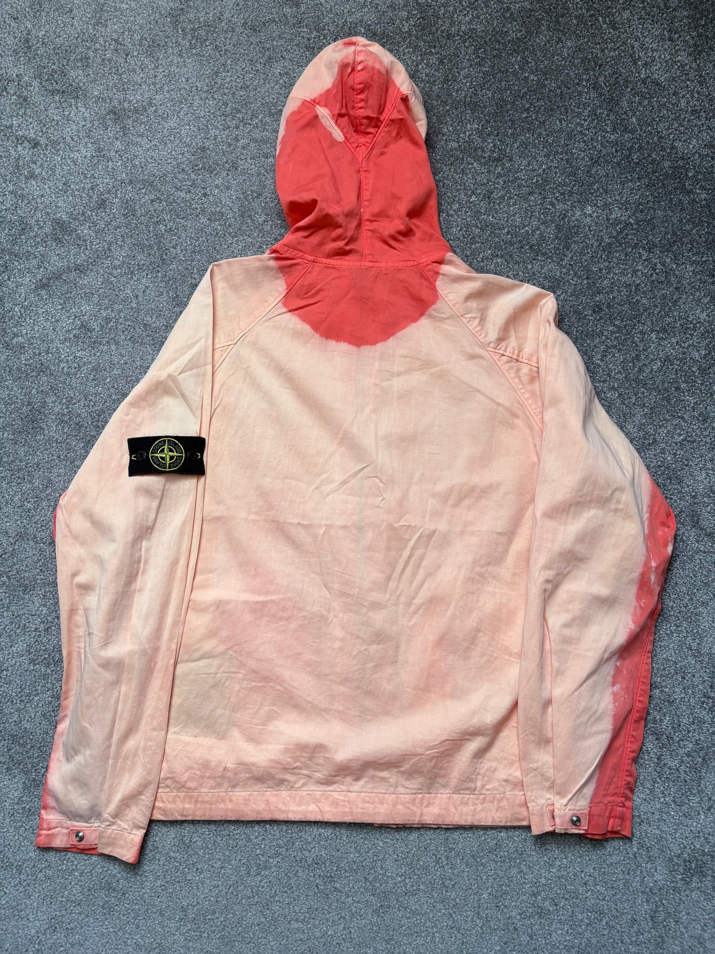 Stone Island 2002 Orange Sun Bleached Raso Gommato Jacket