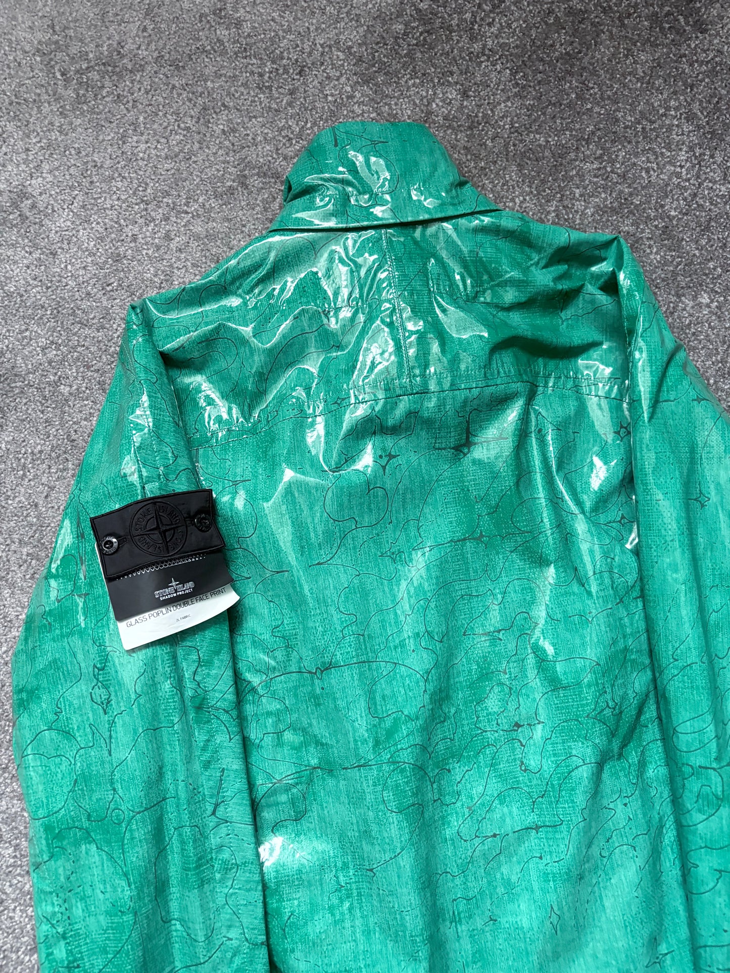 Stone Island Shadow Project Green Glass Poplin Jacket