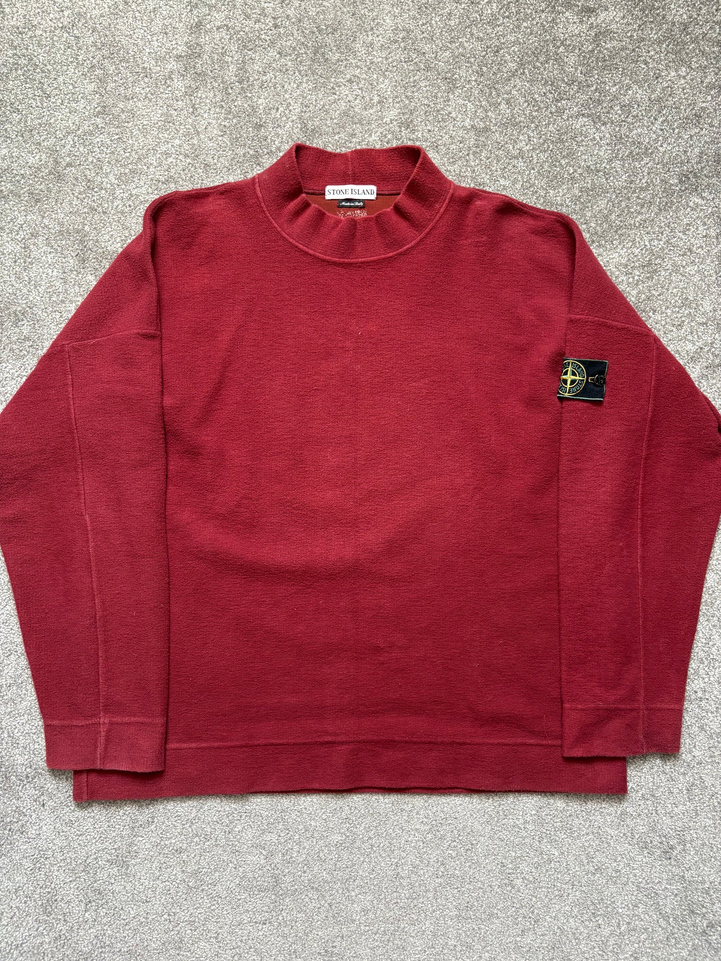 Stone Island 1996 Red Mock Neck Jumper
