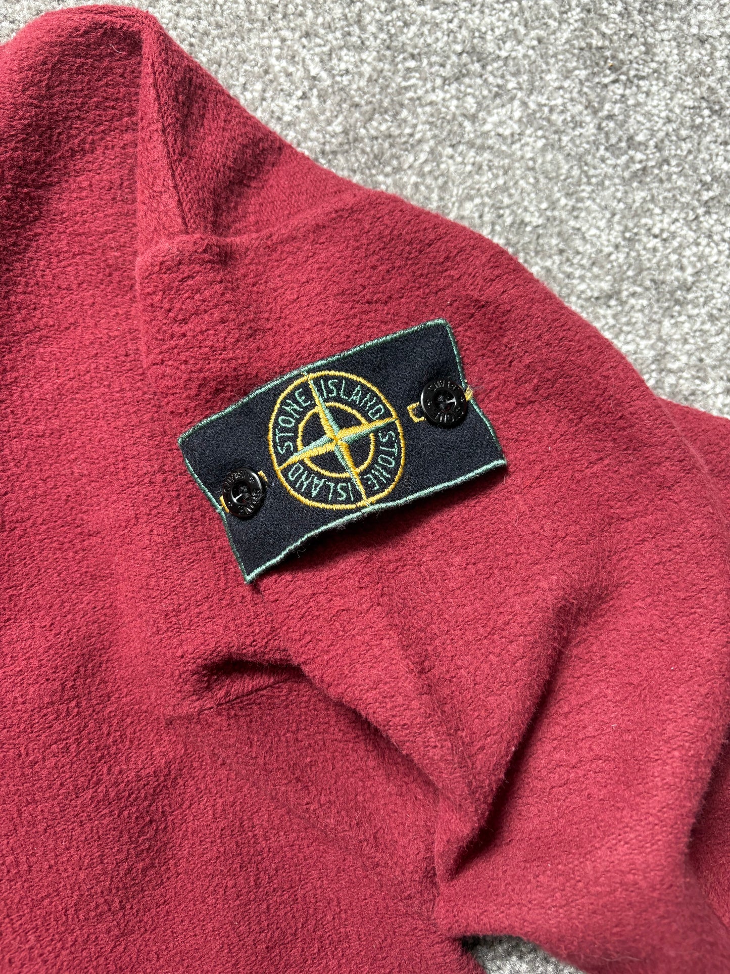 Stone Island 1996 Red Mock Neck Jumper