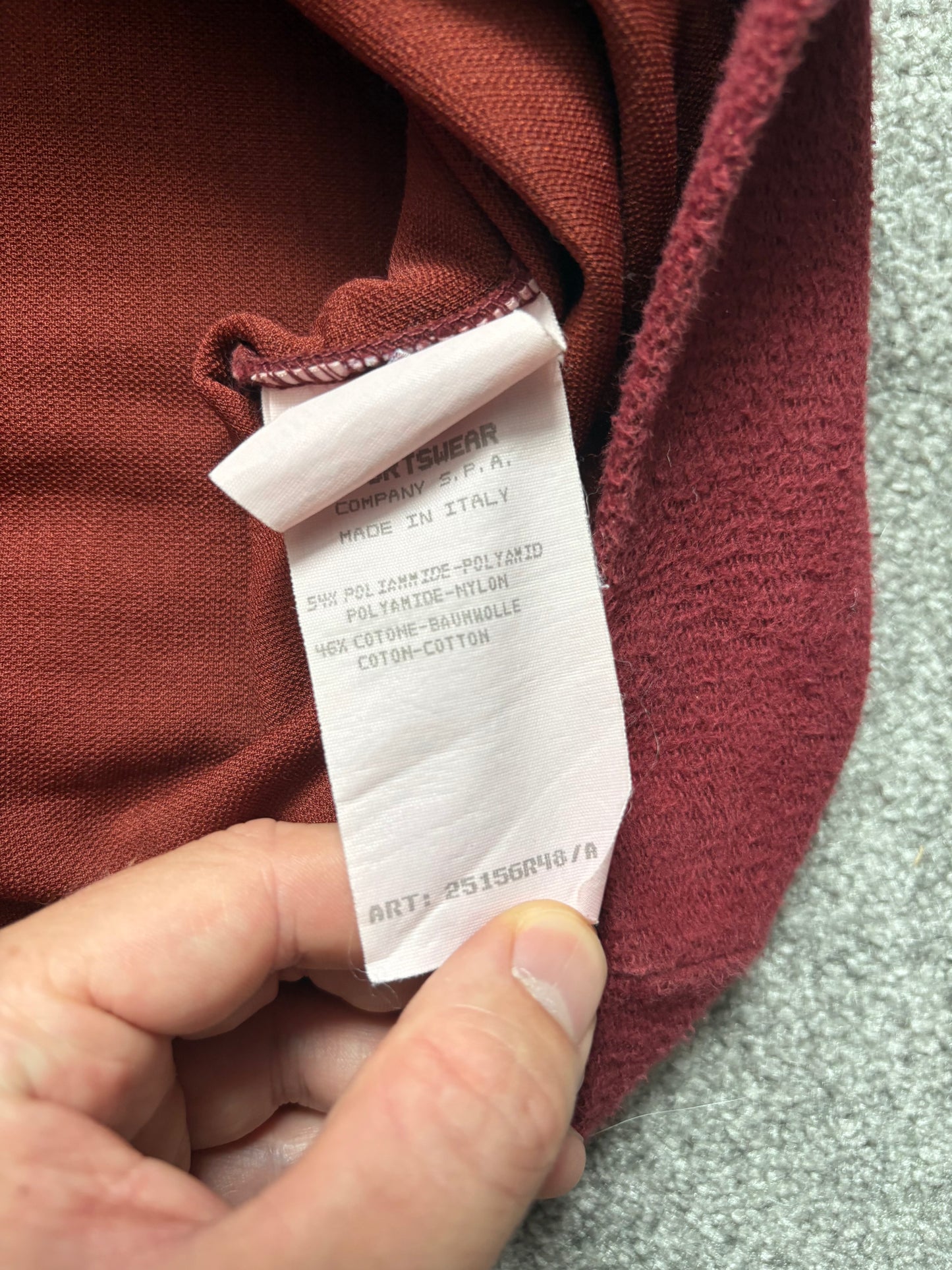 Stone Island 1996 Red Mock Neck Jumper