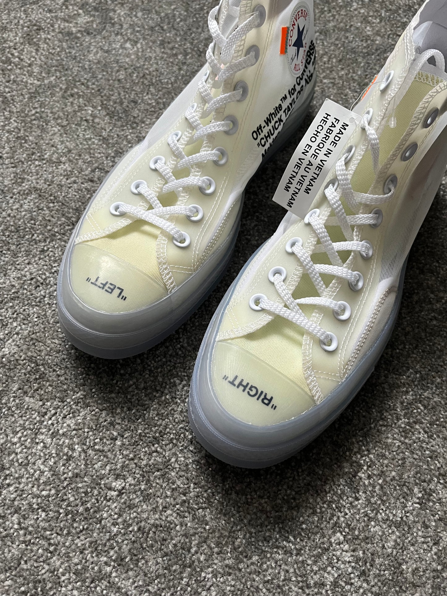 Sample Off White Converse Chuck Taylors
