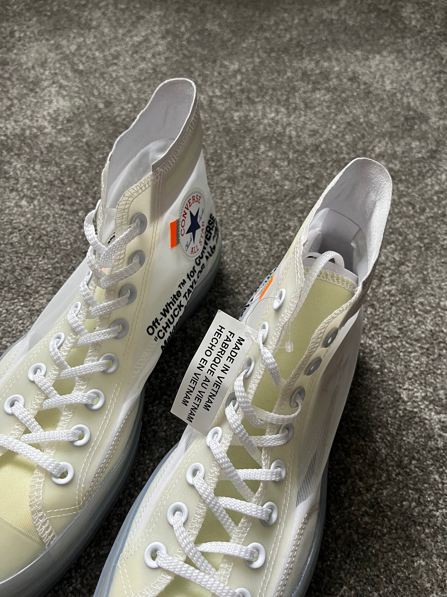 Sample Off White Converse Chuck Taylors
