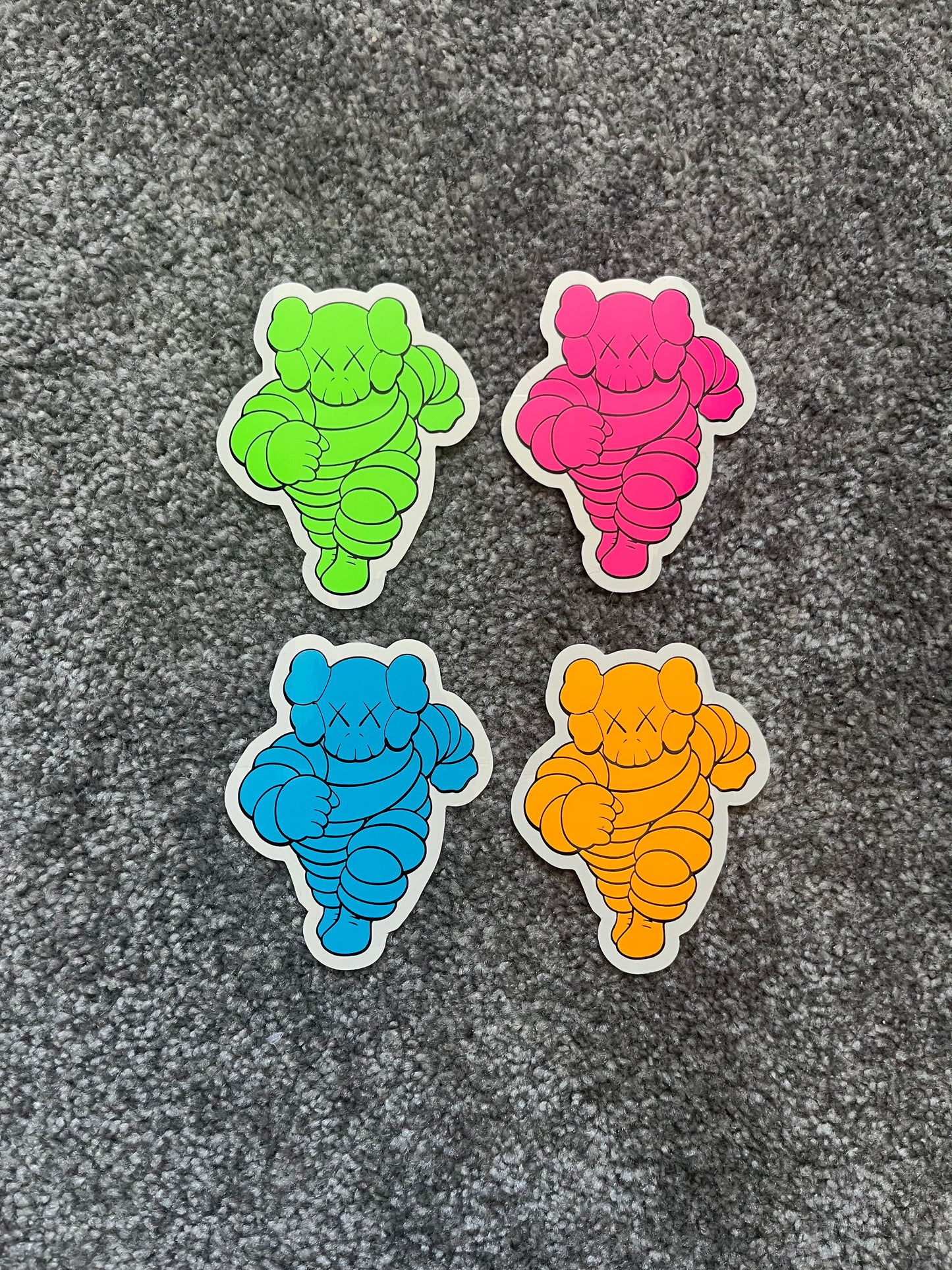 Kaws Neon Chum 2001 Sticker Set