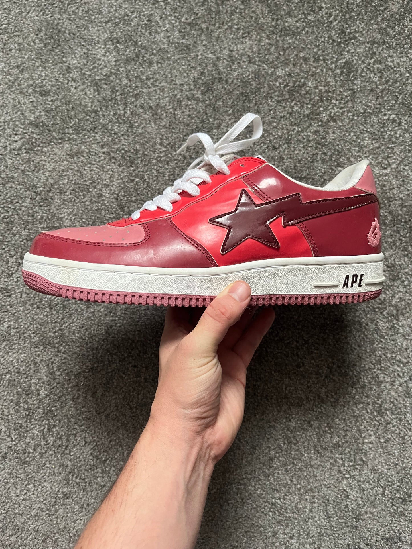 Bape Bapesta Red Trainers
