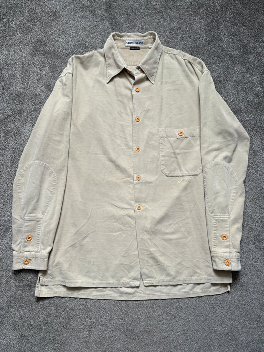Stone Island 1998 Beige Corduroy Shirt