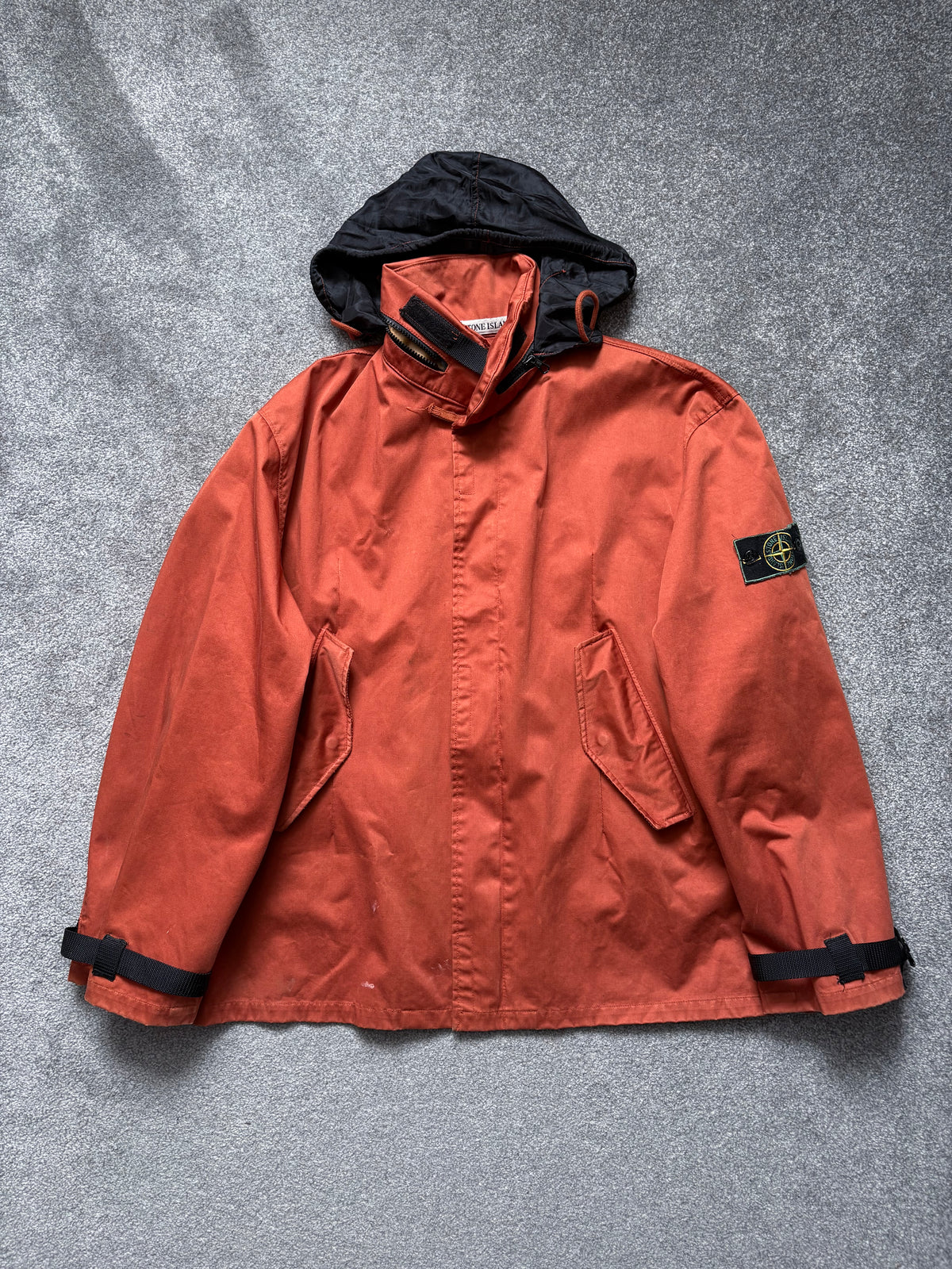 Stone Island 1994 Raso Gommato Orange Jacket