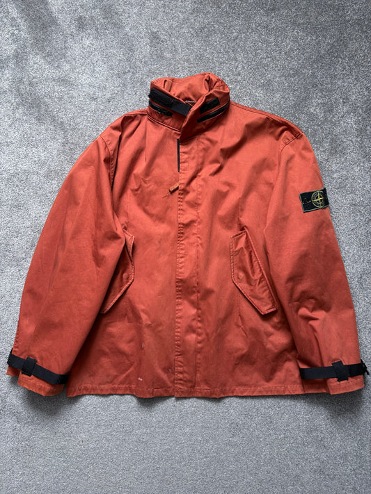 Stone Island 1994 Raso Gommato Orange Jacket