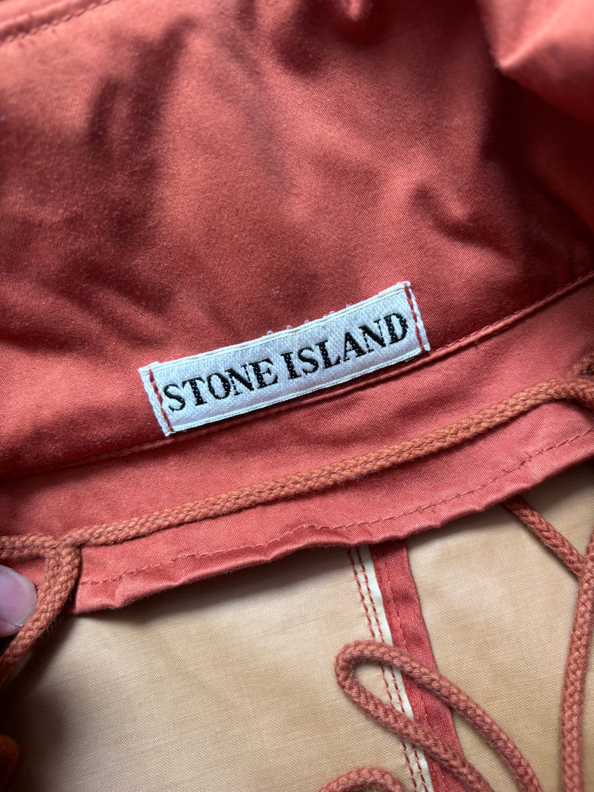 Stone Island 1994 Raso Gommato Orange Jacket