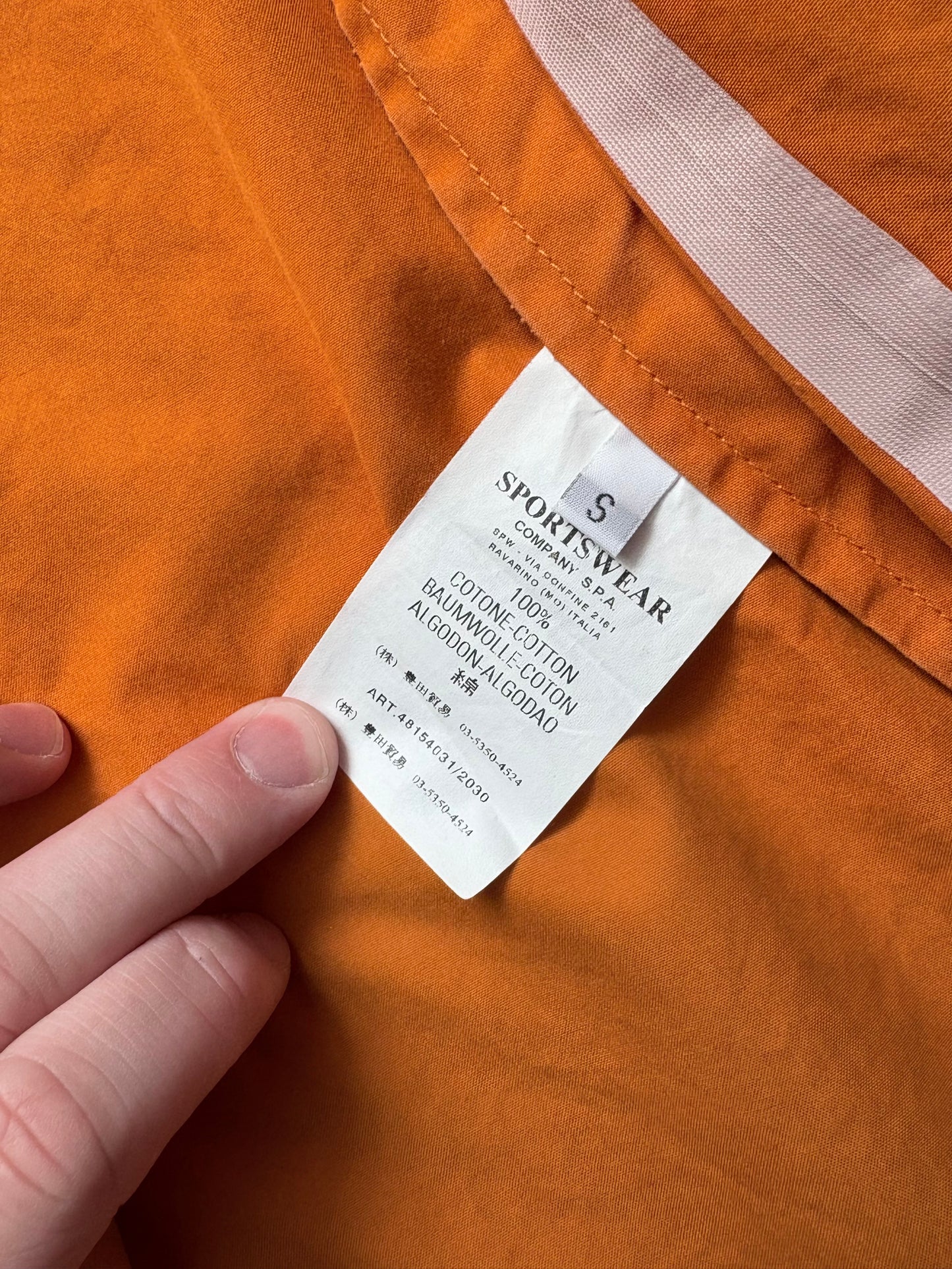 Stone Island 2008 Orange Ventile Jacket
