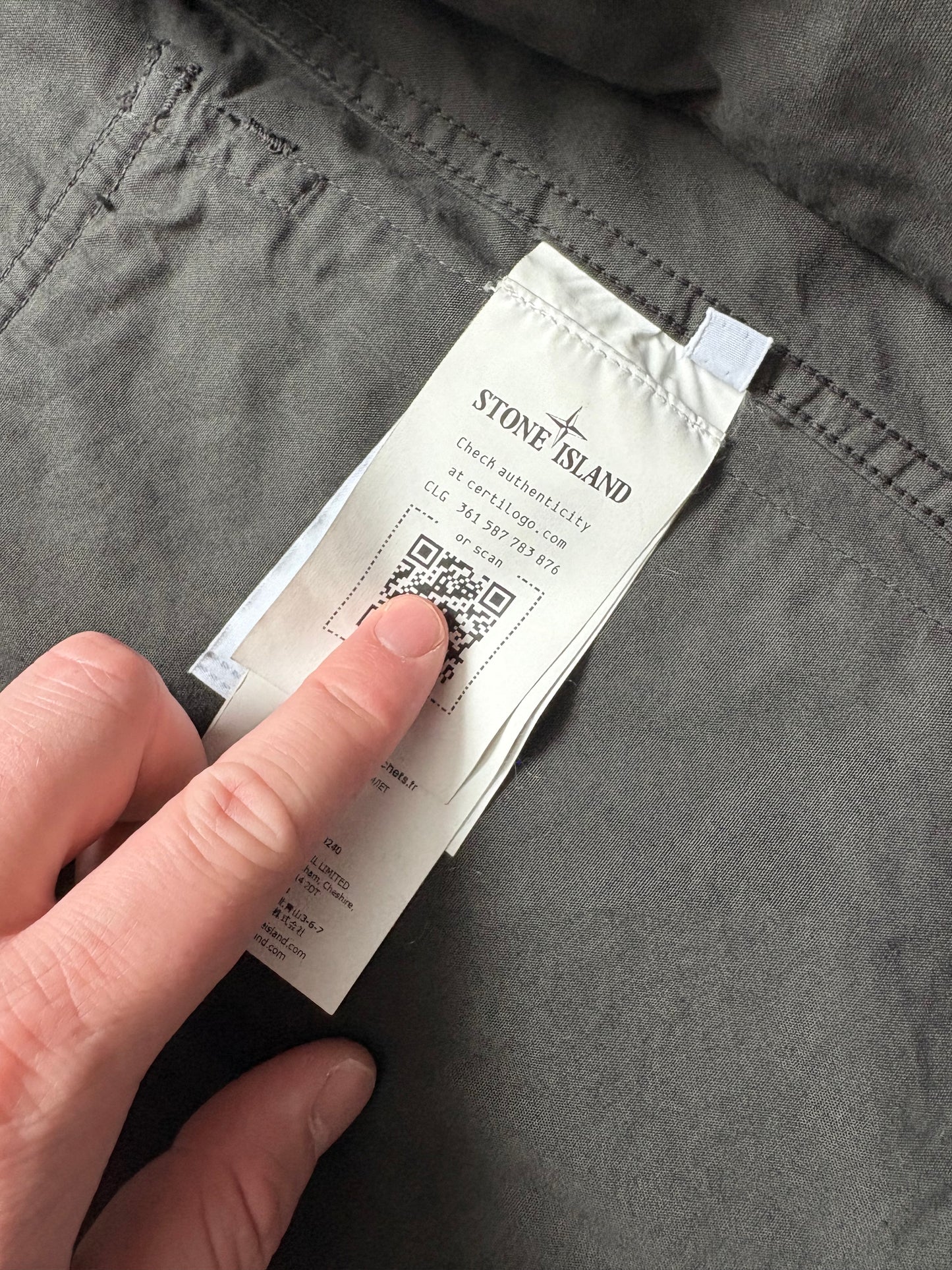 Stone Island Grey Canvas Weave Cotton Vest