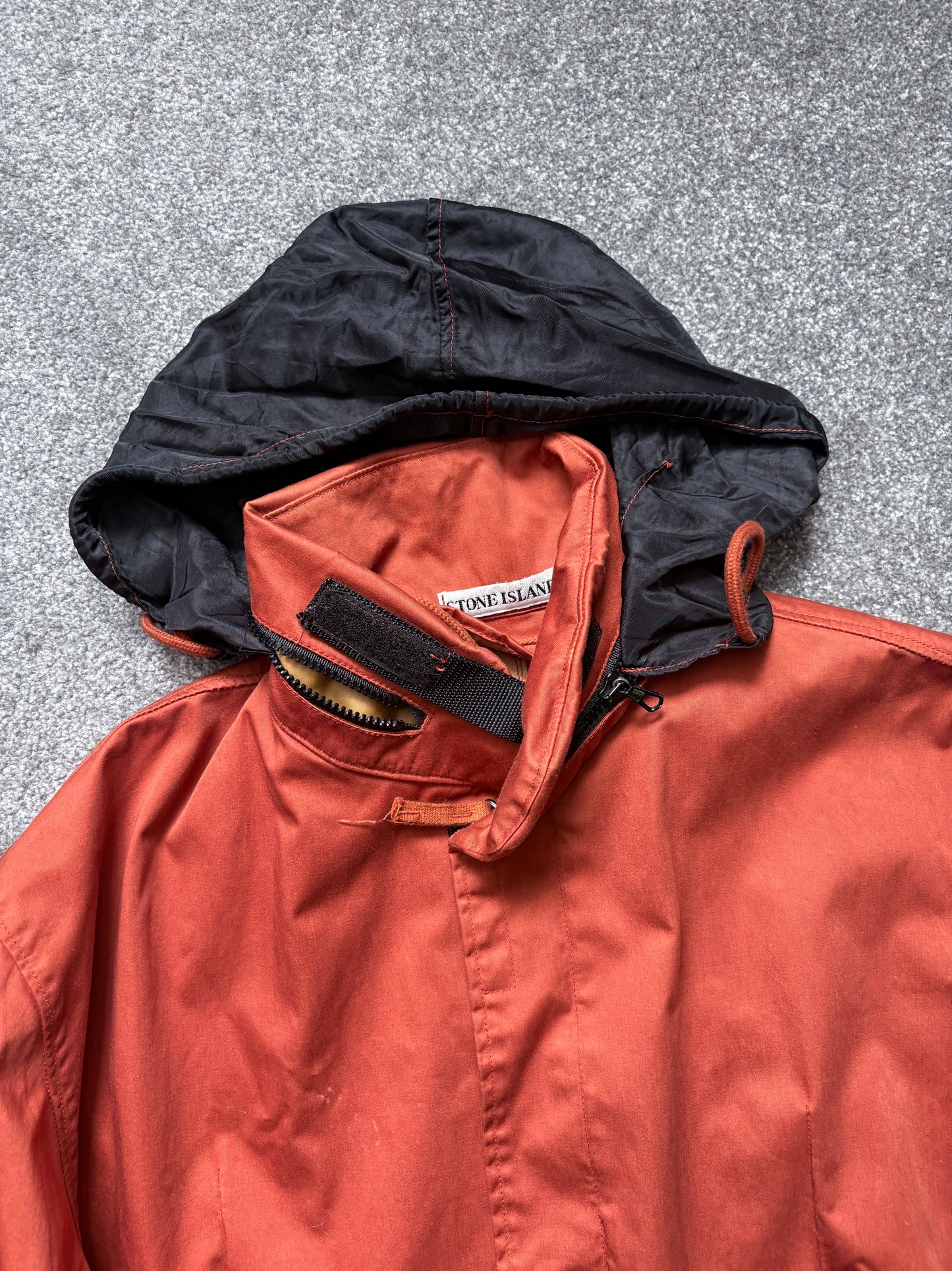 Stone Island 1994 Raso Gommato Orange Jacket