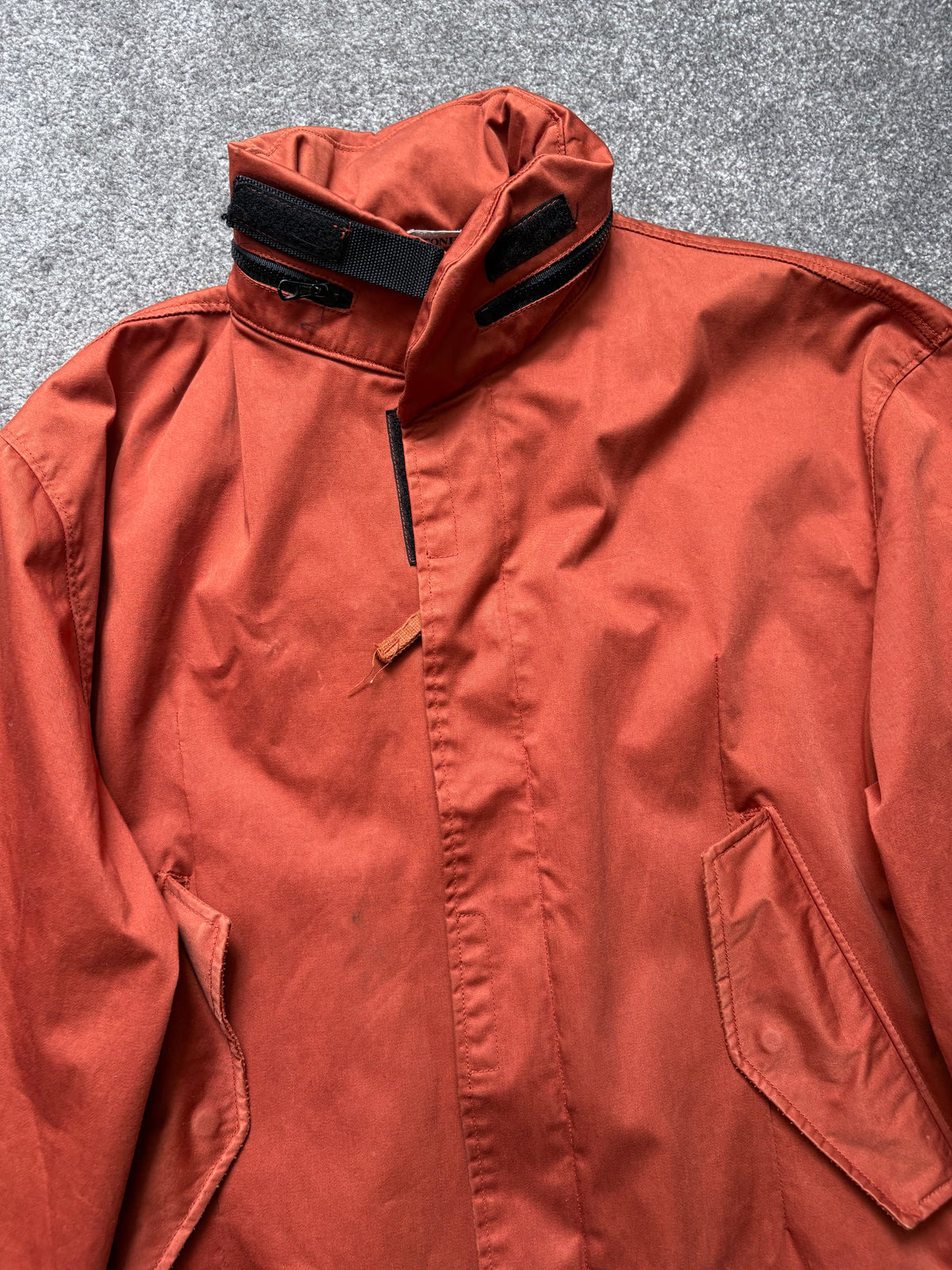 Stone Island 1994 Raso Gommato Orange Jacket