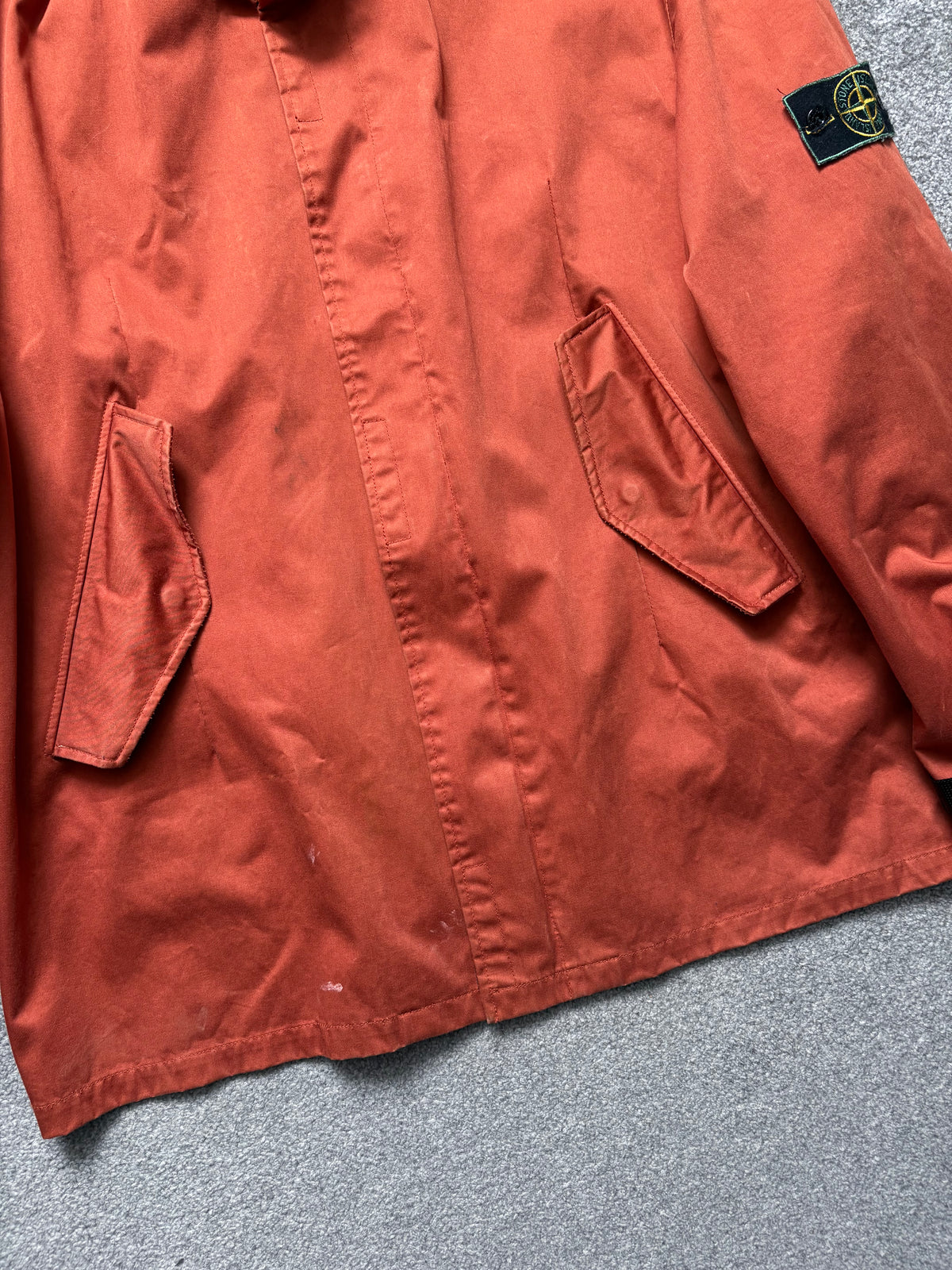 Stone Island 1994 Raso Gommato Orange Jacket