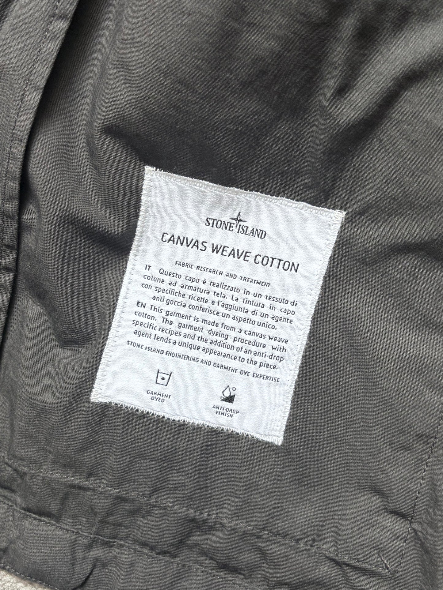 Stone Island Grey Canvas Weave Cotton Vest