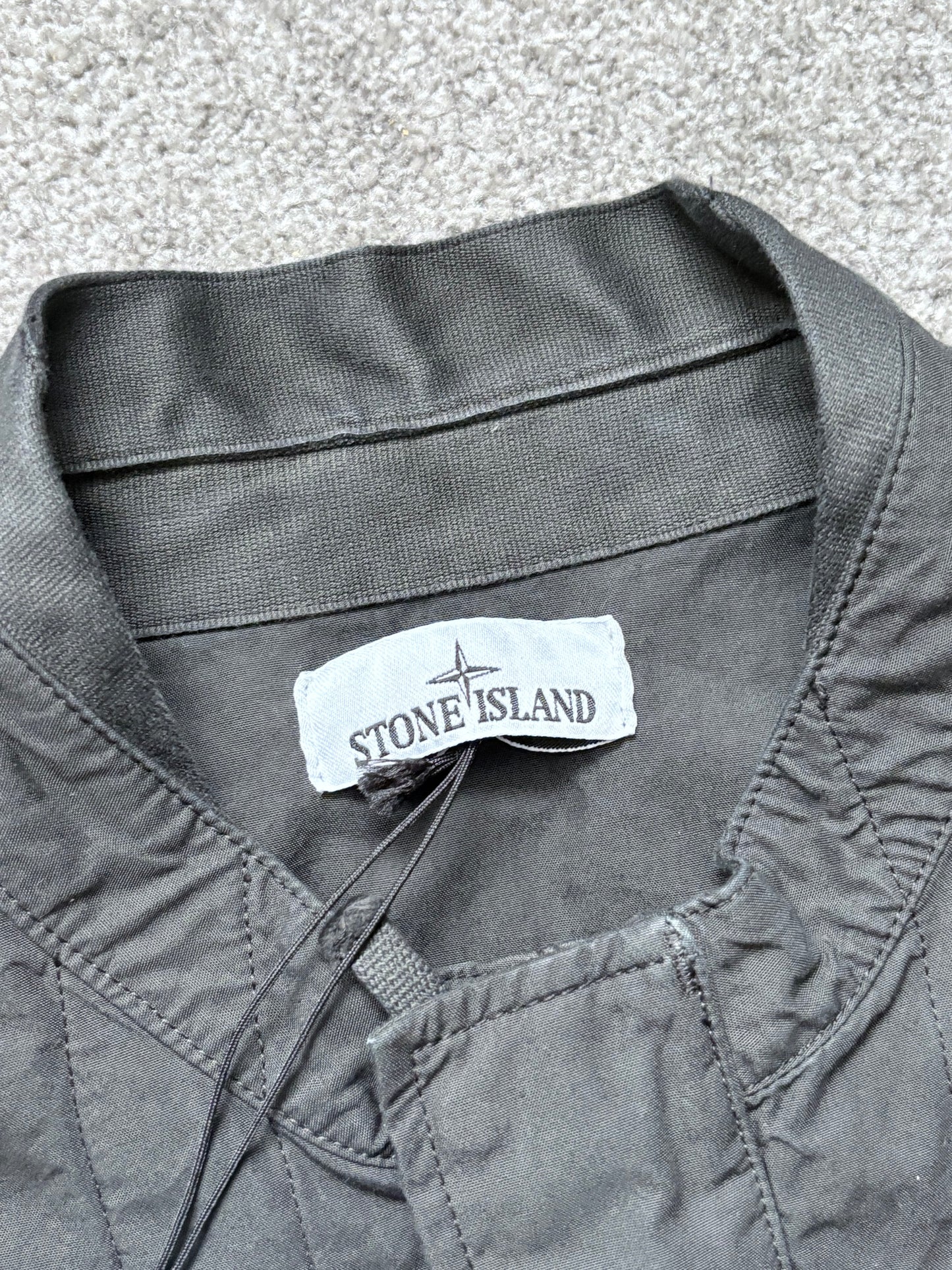 Stone Island Grey Canvas Weave Cotton Vest