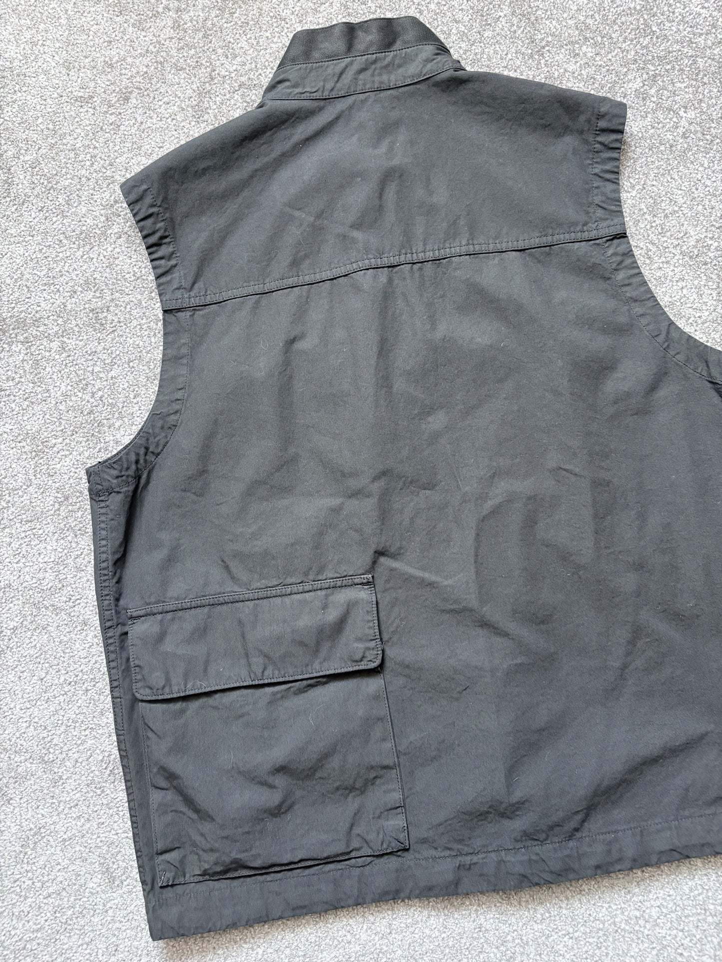Stone Island Grey Canvas Weave Cotton Vest