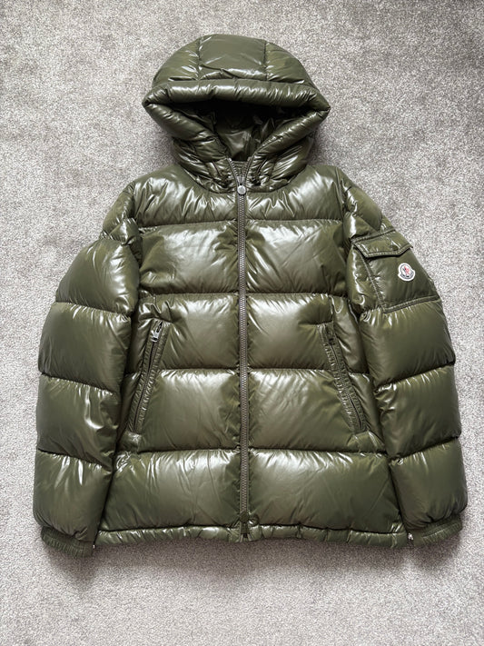 Moncler Green Hooded Down Puffer Jacket