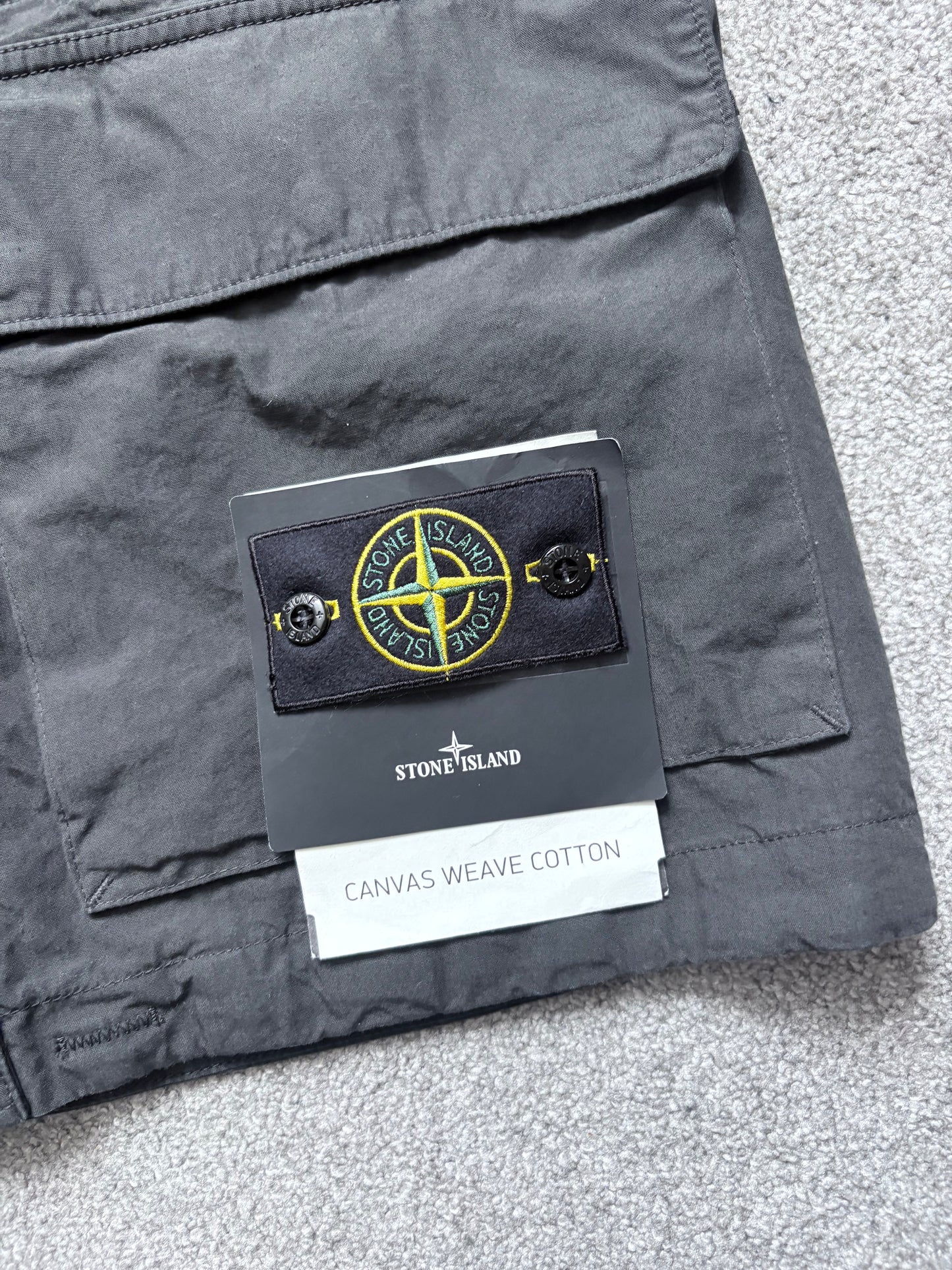 Stone Island Grey Canvas Weave Cotton Vest