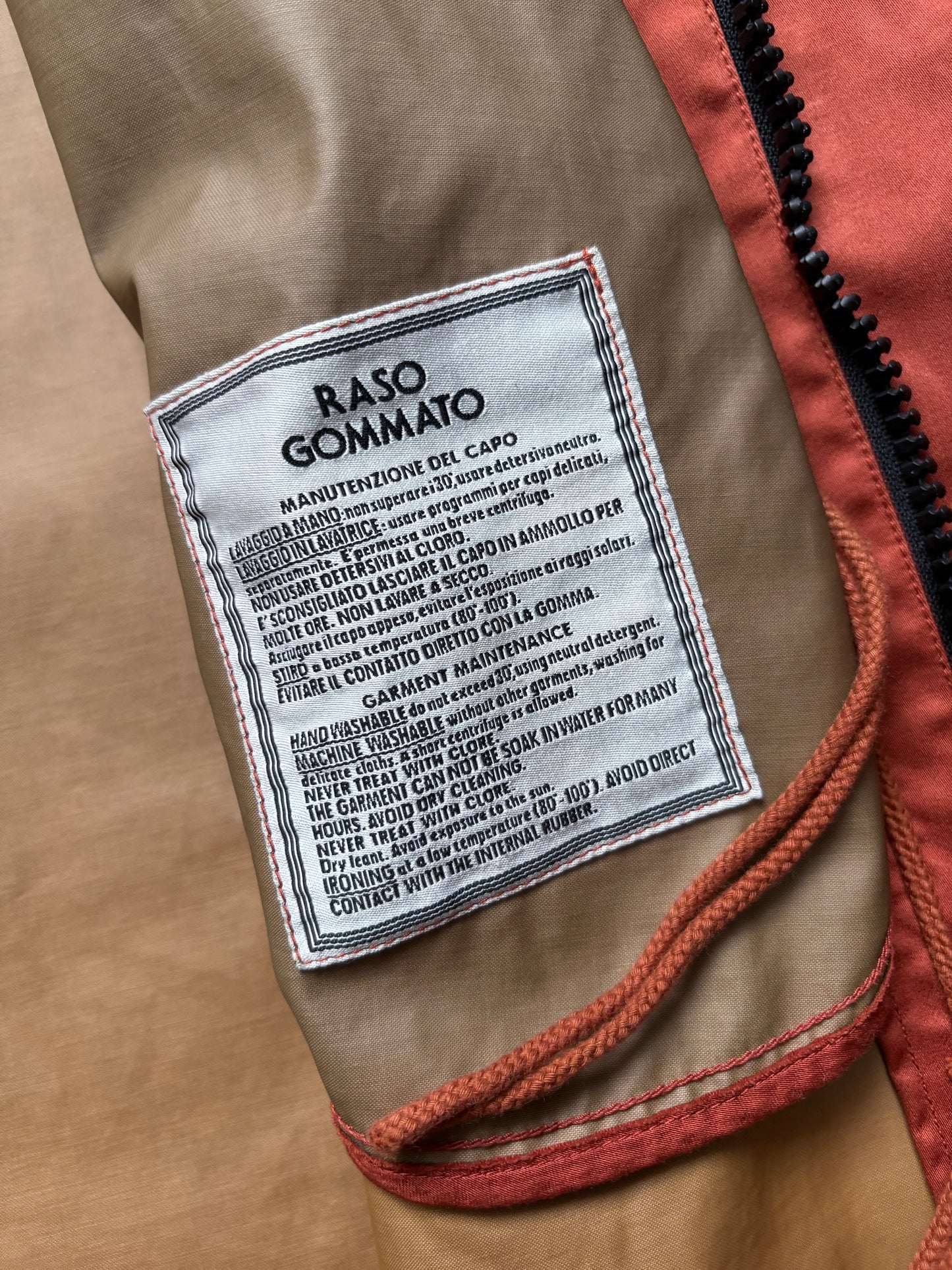 Stone Island 1994 Raso Gommato Orange Jacket