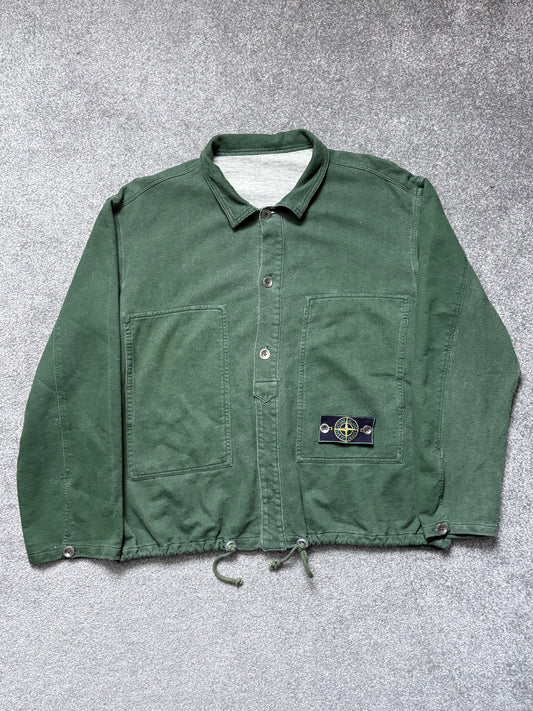Stone Island 1983 Sample Green ‘Tela Stella’ Canvas Chore Jacket