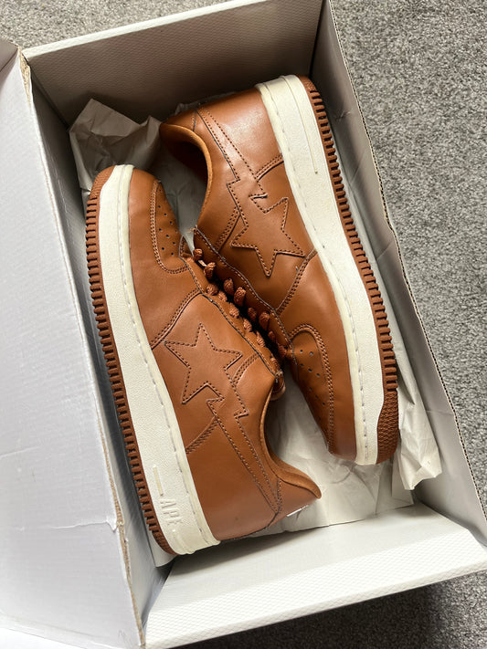 Bape Bapesta Beige Leather 2005 Trainers