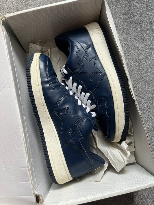 Bape Bapesta Navy Leather 2005 Trainers