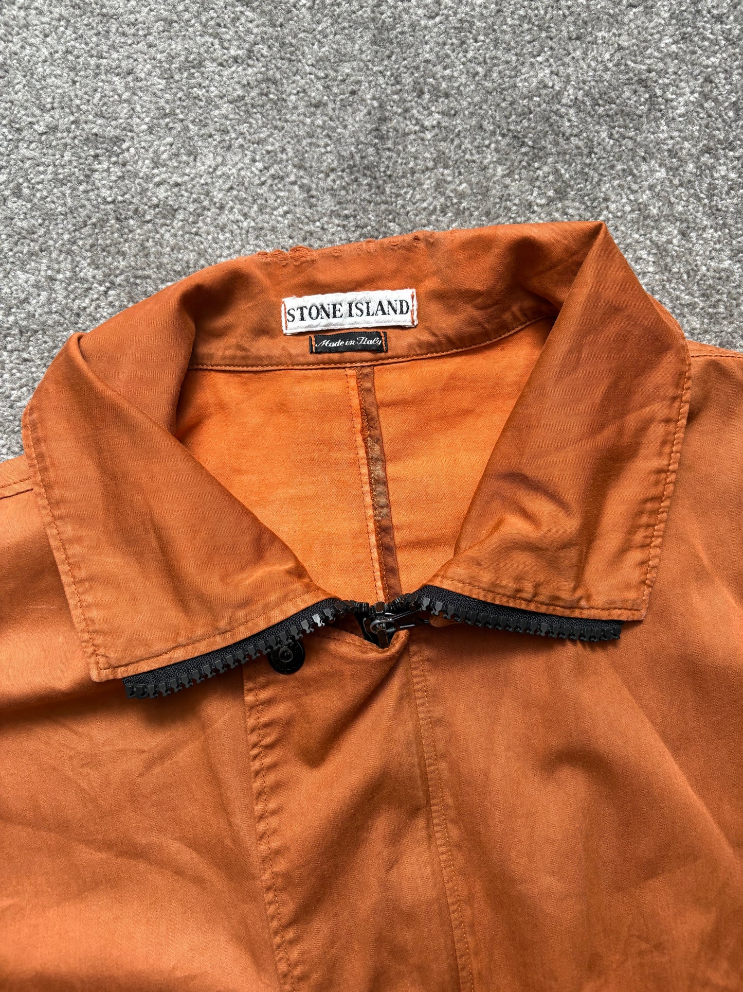 Stone Island 1995 Raso Gommato Orange Jacket