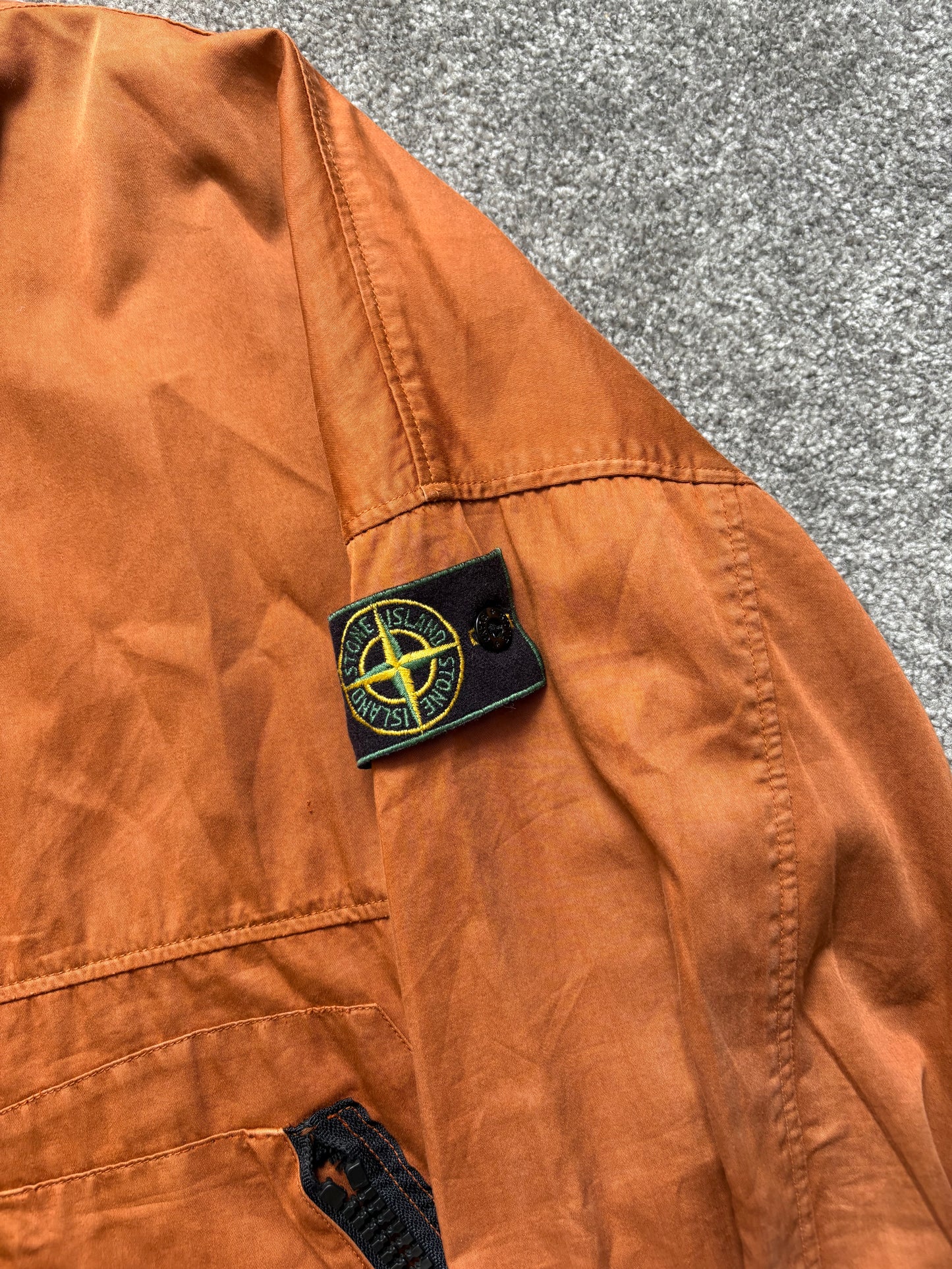 Stone Island 1995 Raso Gommato Orange Jacket