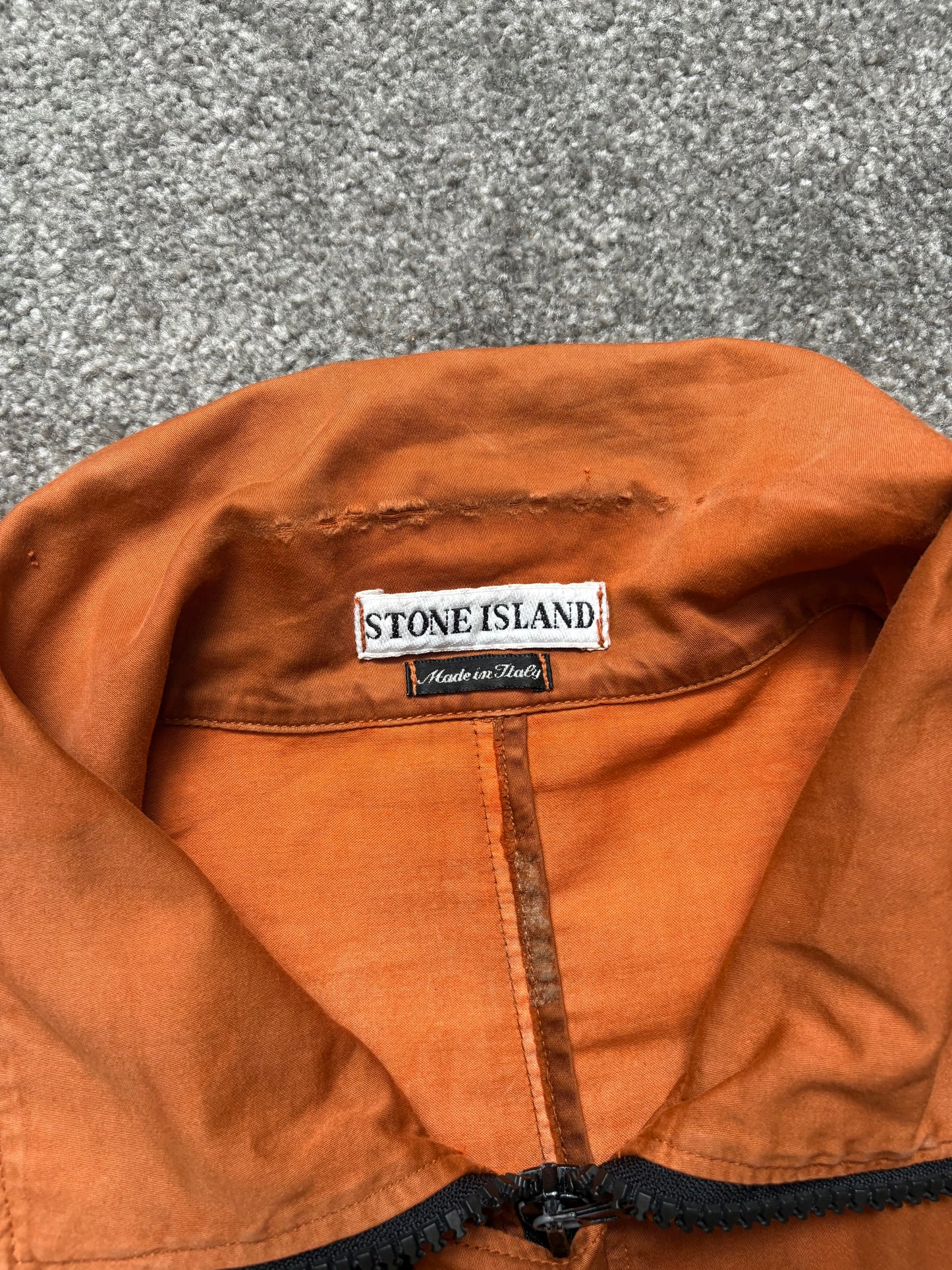Stone Island 1995 Raso Gommato Orange Jacket
