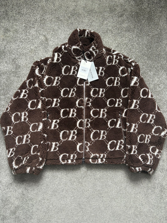 Cole Buxton Brown Fleece Zip Up Jacket