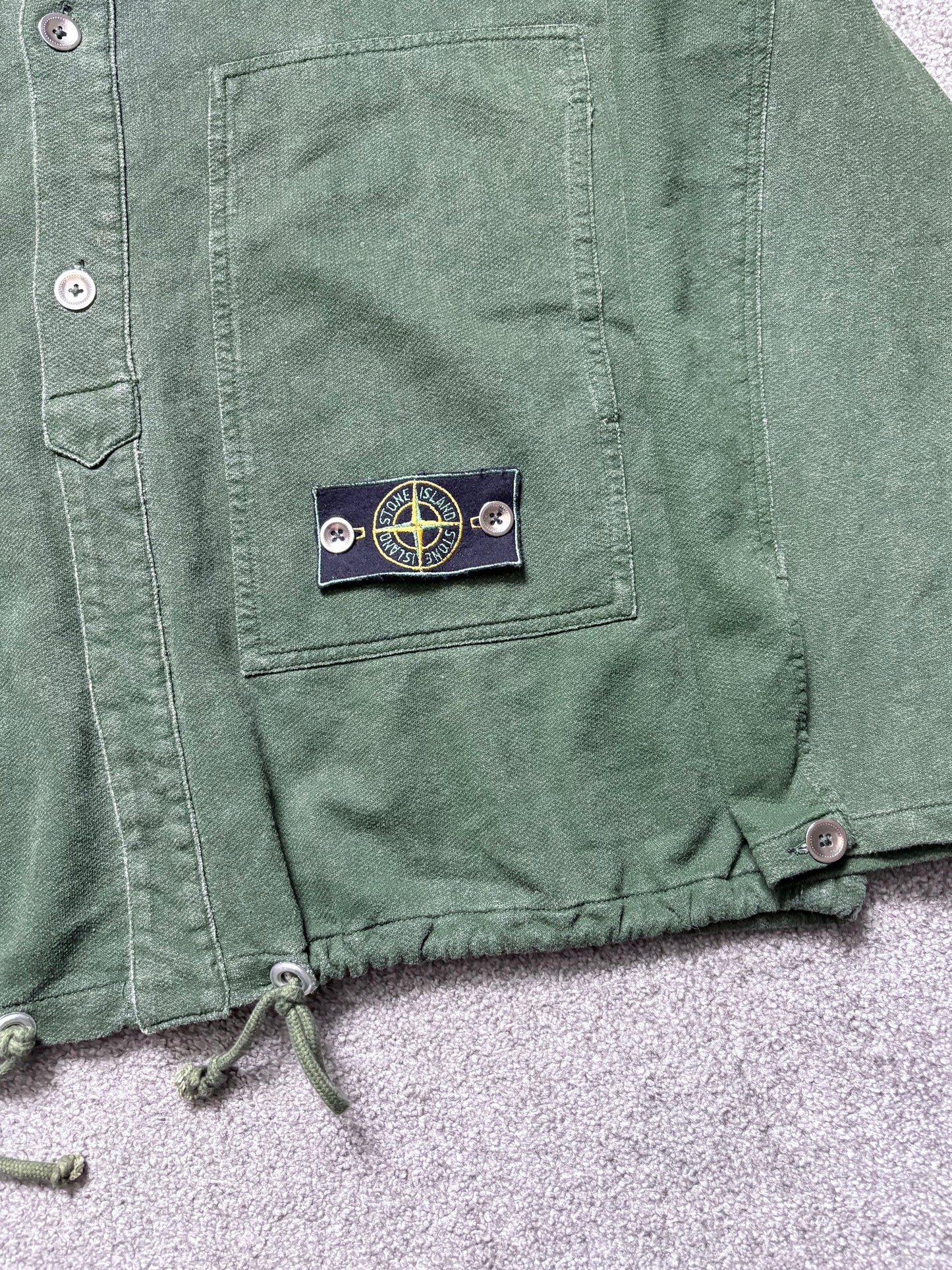Stone Island 1983 Sample Green ‘Tela Stella’ Canvas Chore Jacket