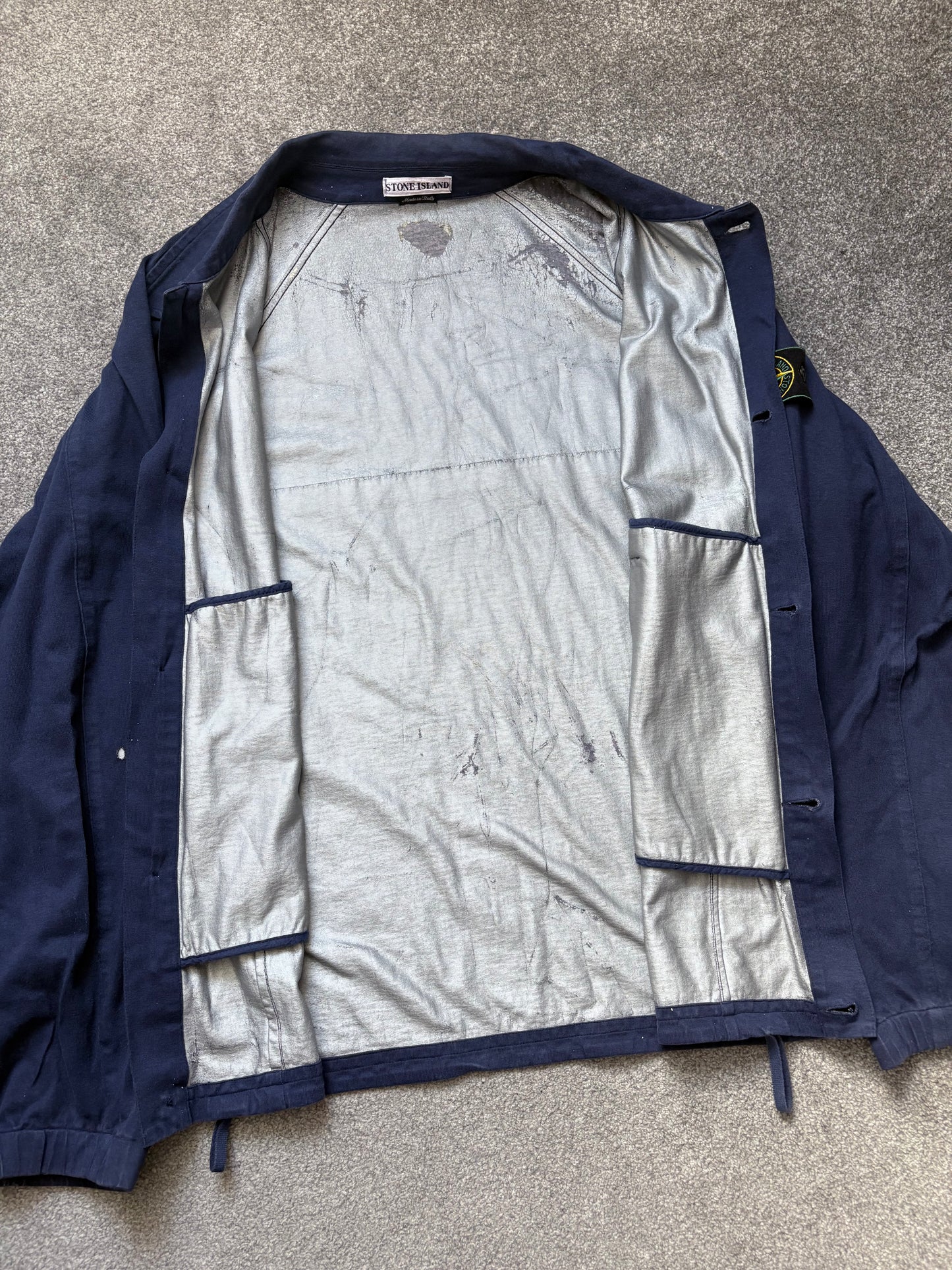 Stone Island 1998 Navy Vintage Coach Overshirt