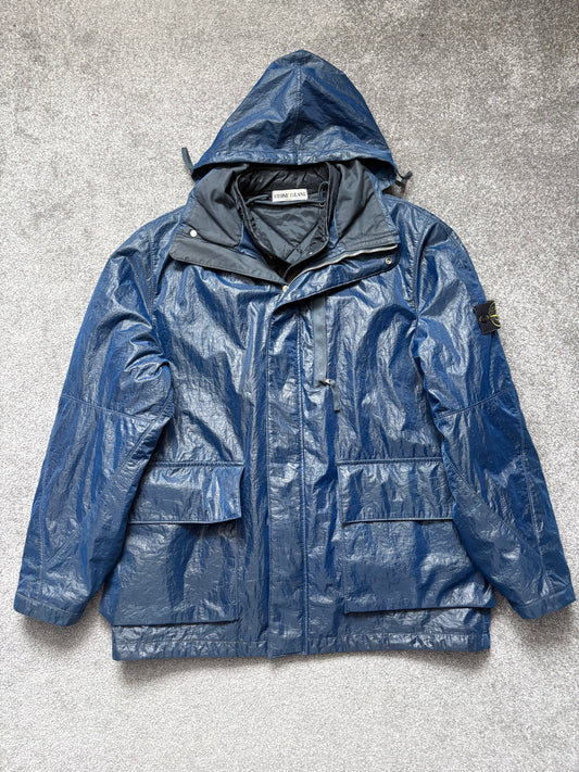 Stone Island 2000 Navy Double Mesh Dutch Rope Coach Jacket