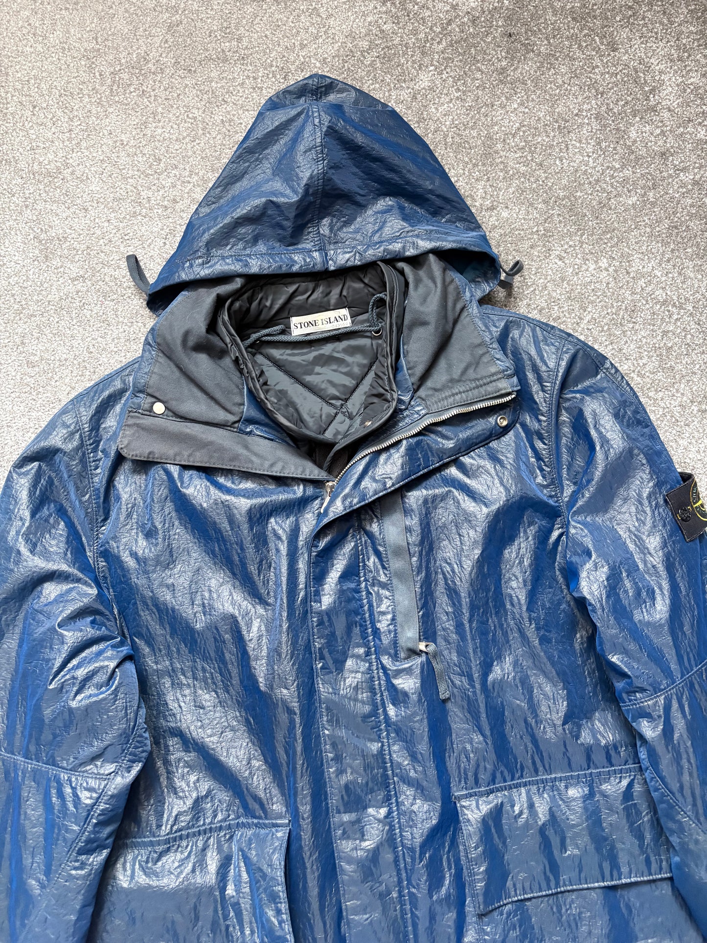 Stone Island 2000 Navy Double Mesh Dutch Rope Coach Jacket