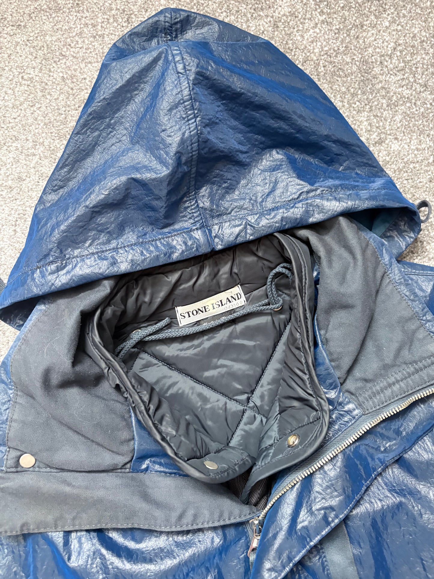 Stone Island 2000 Navy Double Mesh Dutch Rope Coach Jacket