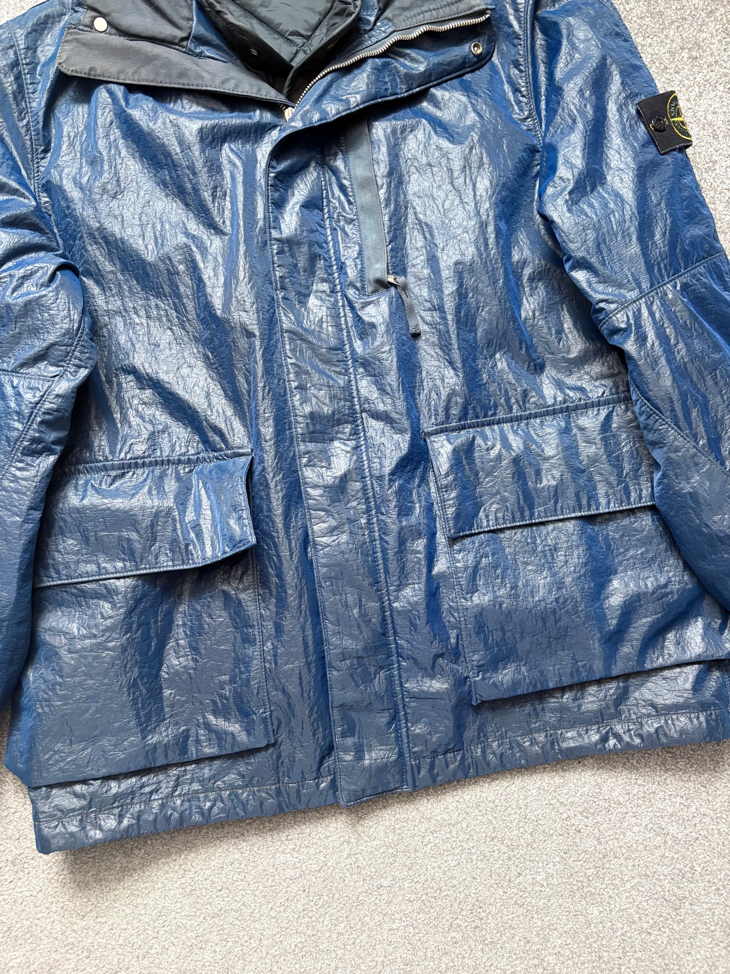 Stone Island 2000 Navy Double Mesh Dutch Rope Coach Jacket