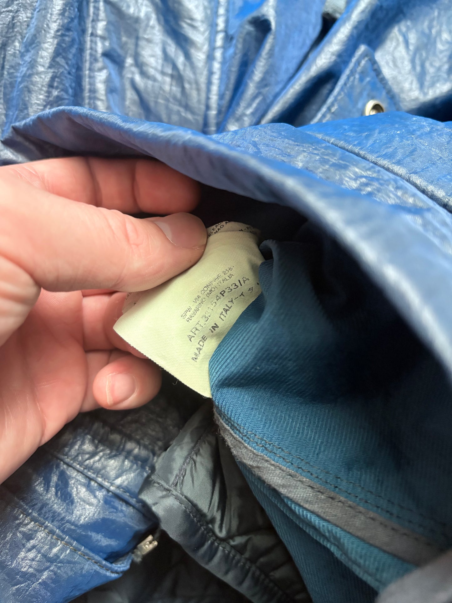 Stone Island 2000 Navy Double Mesh Dutch Rope Coach Jacket