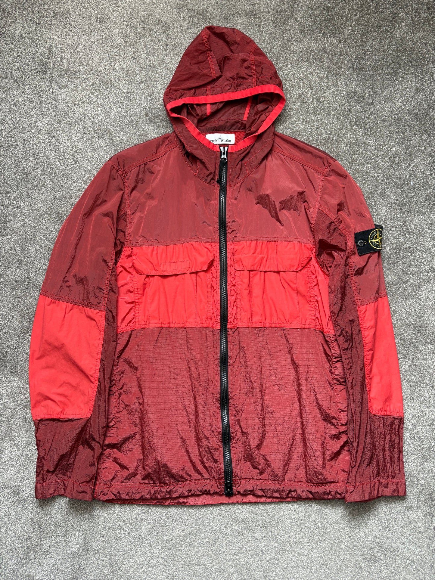 Stone Island Nylon Metal Watro Ripstop Red Jacket
