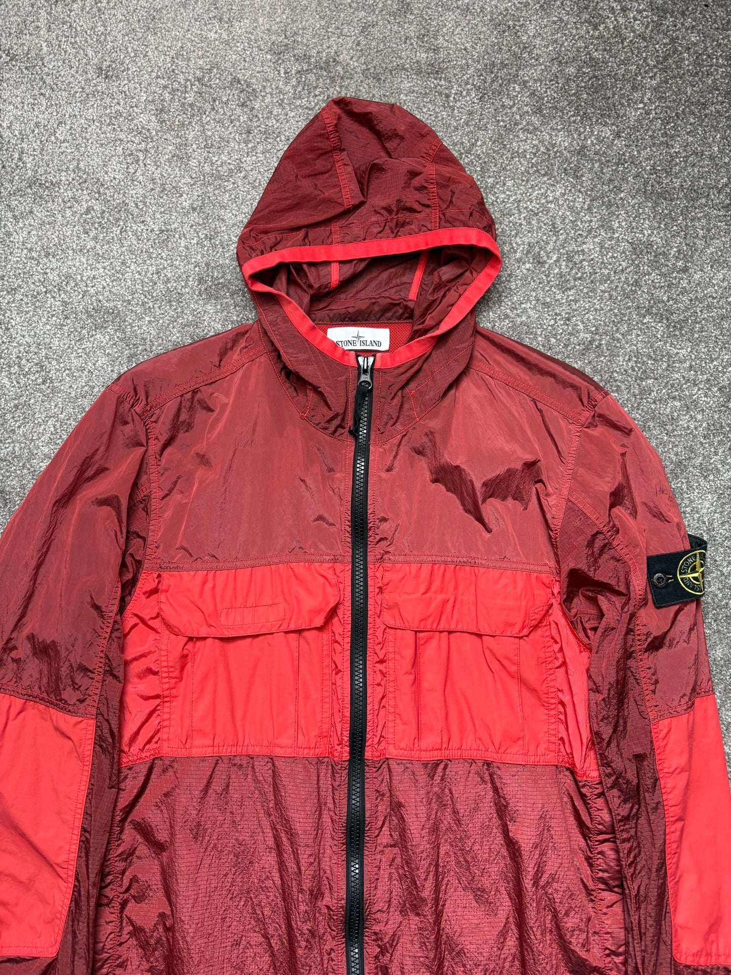 Stone Island Nylon Metal Watro Ripstop Red Jacket