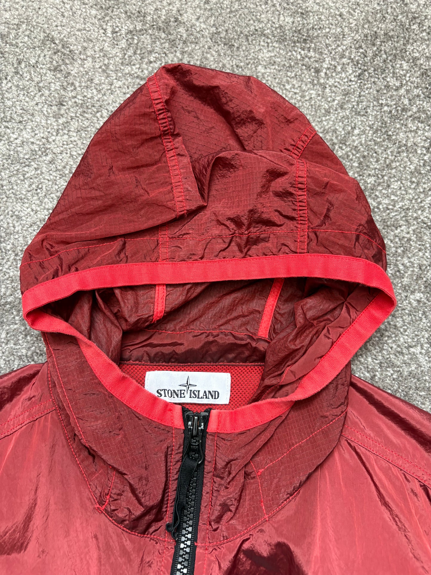 Stone Island Nylon Metal Watro Ripstop Red Jacket