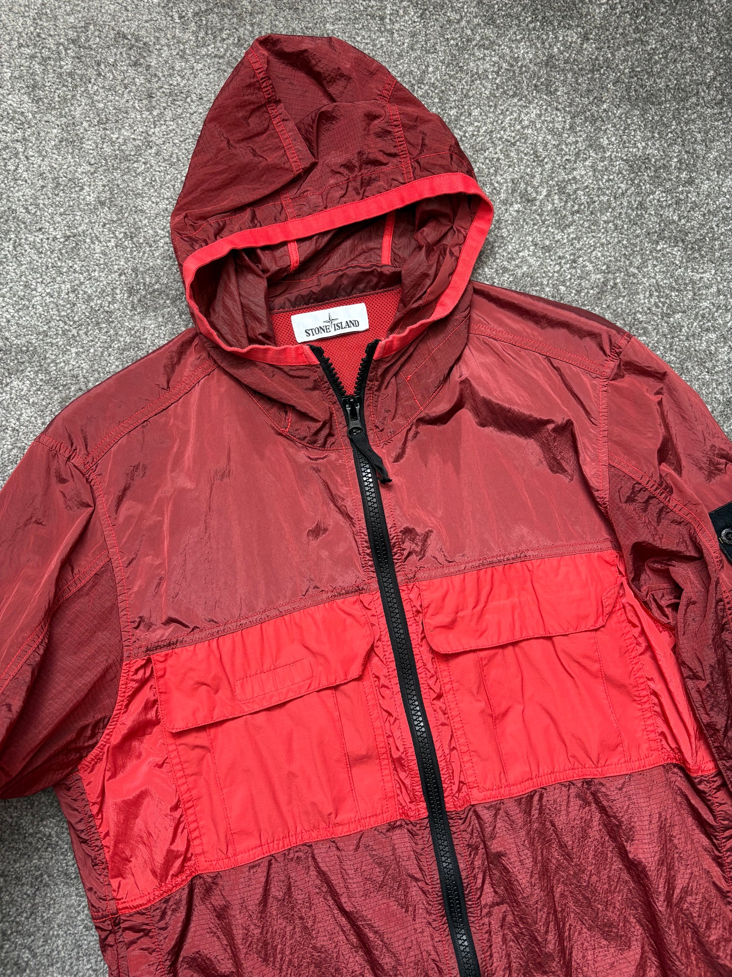 Stone Island Nylon Metal Watro Ripstop Red Jacket
