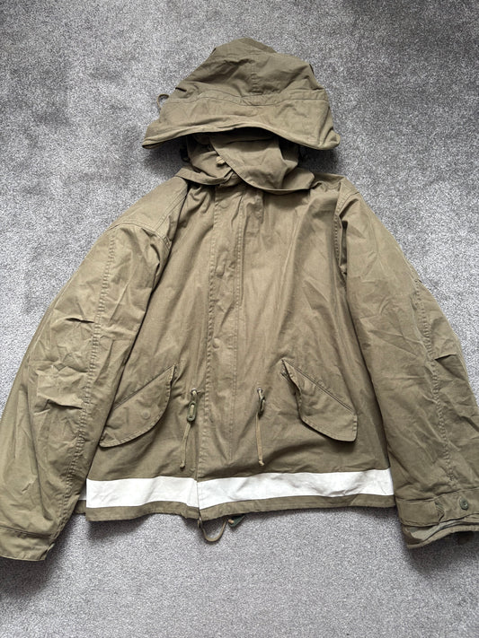 Helmut Lang 1997 Paint Stripe Military Parka Jacket Vintage