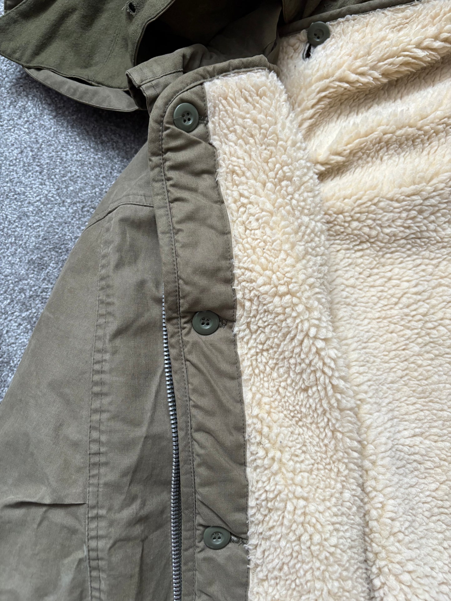 Helmut Lang 1997 Paint Stripe Military Parka Jacket Vintage