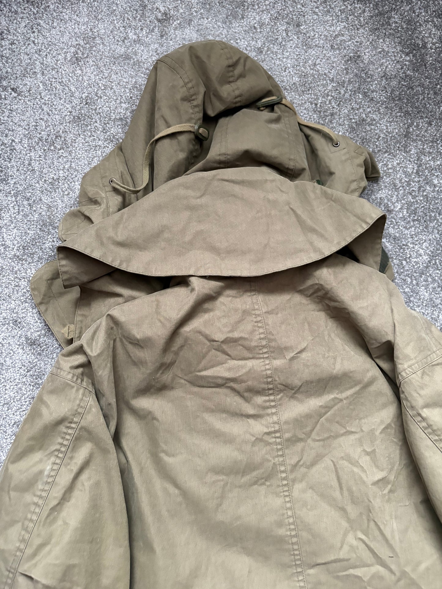 Helmut Lang 1997 Paint Stripe Military Parka Jacket Vintage