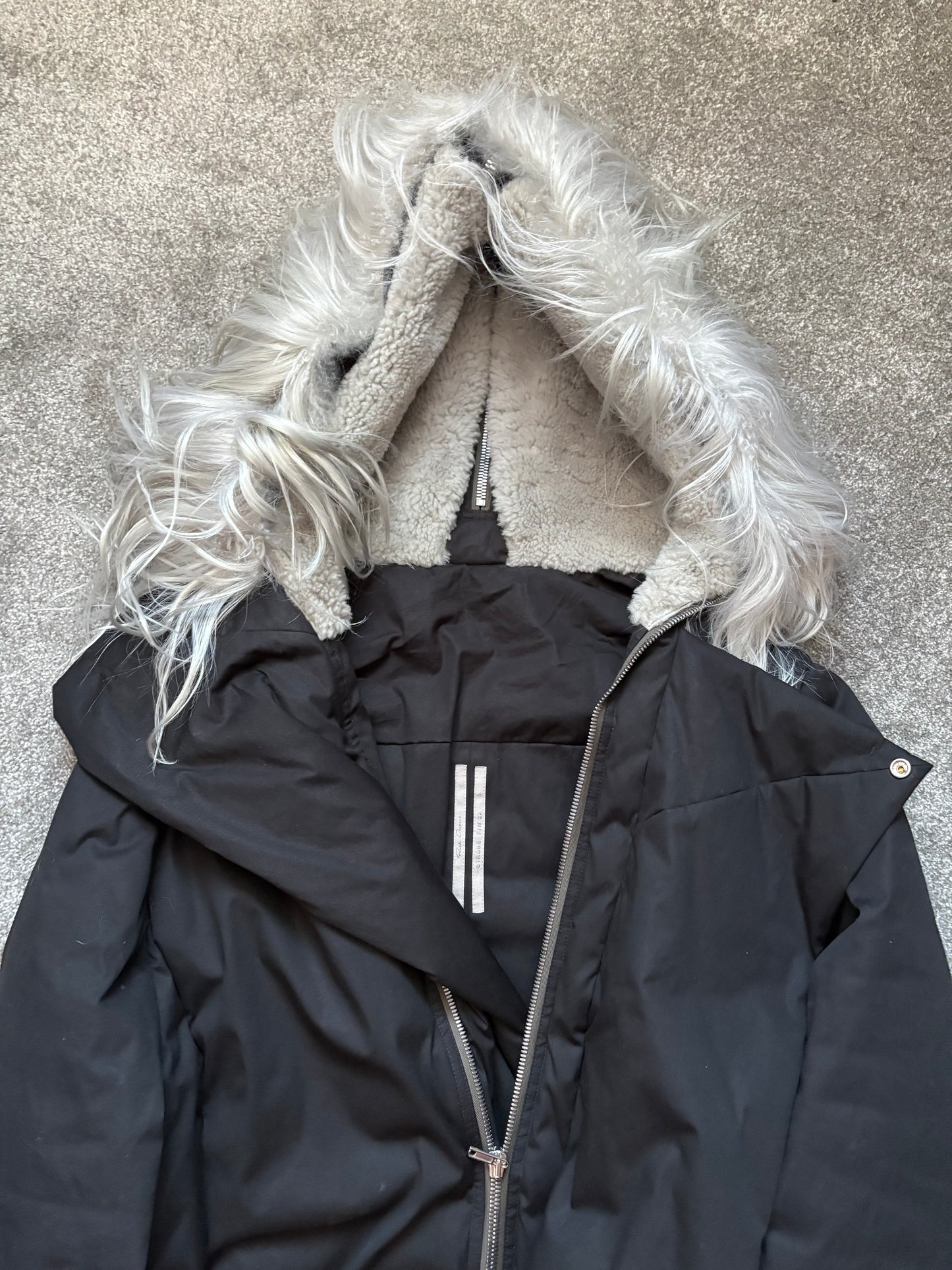 Rick Owens FW22 Goat Fur Strobe Parka Jacket