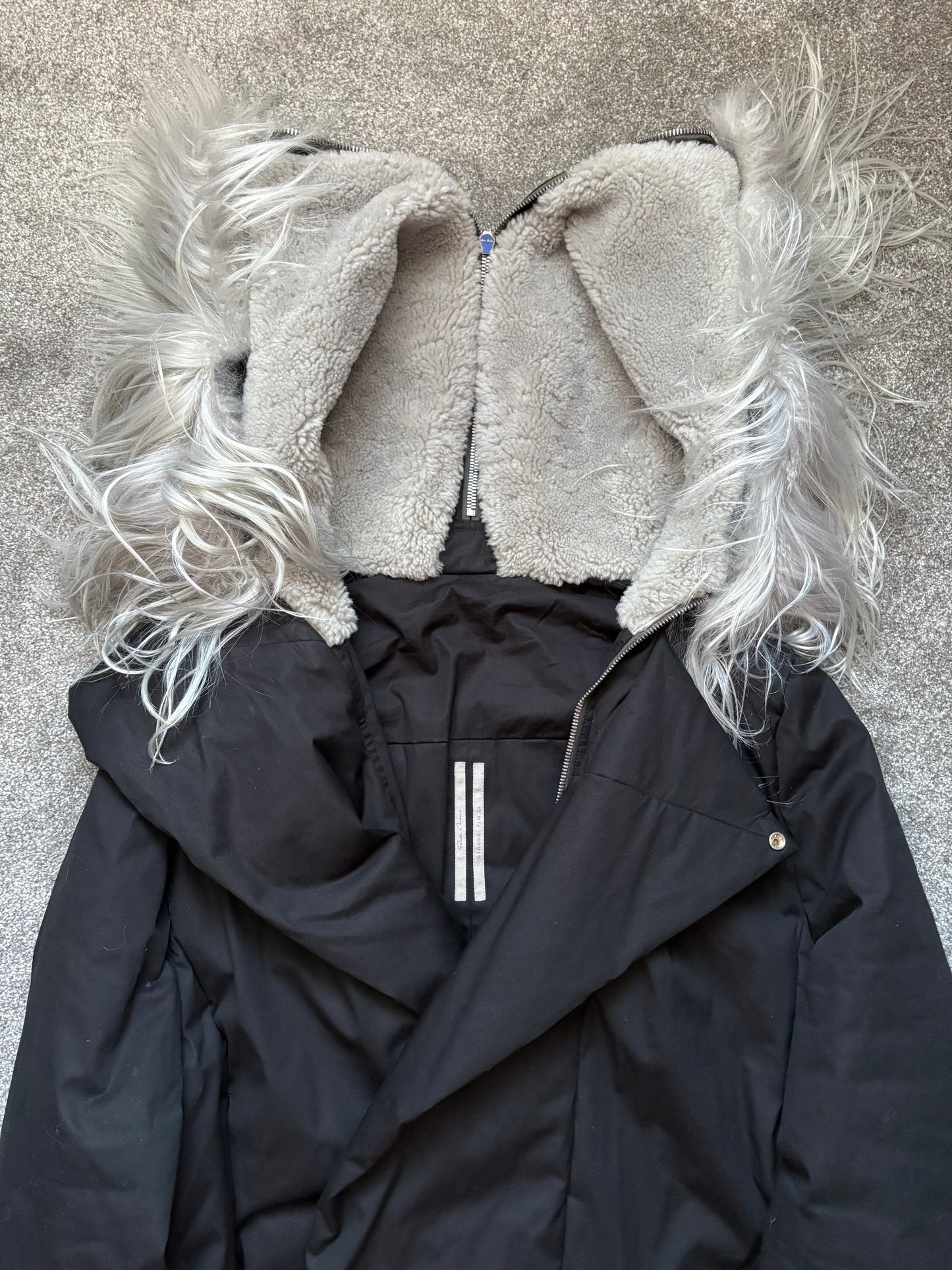 Rick Owens FW22 Goat Fur Strobe Parka Jacket